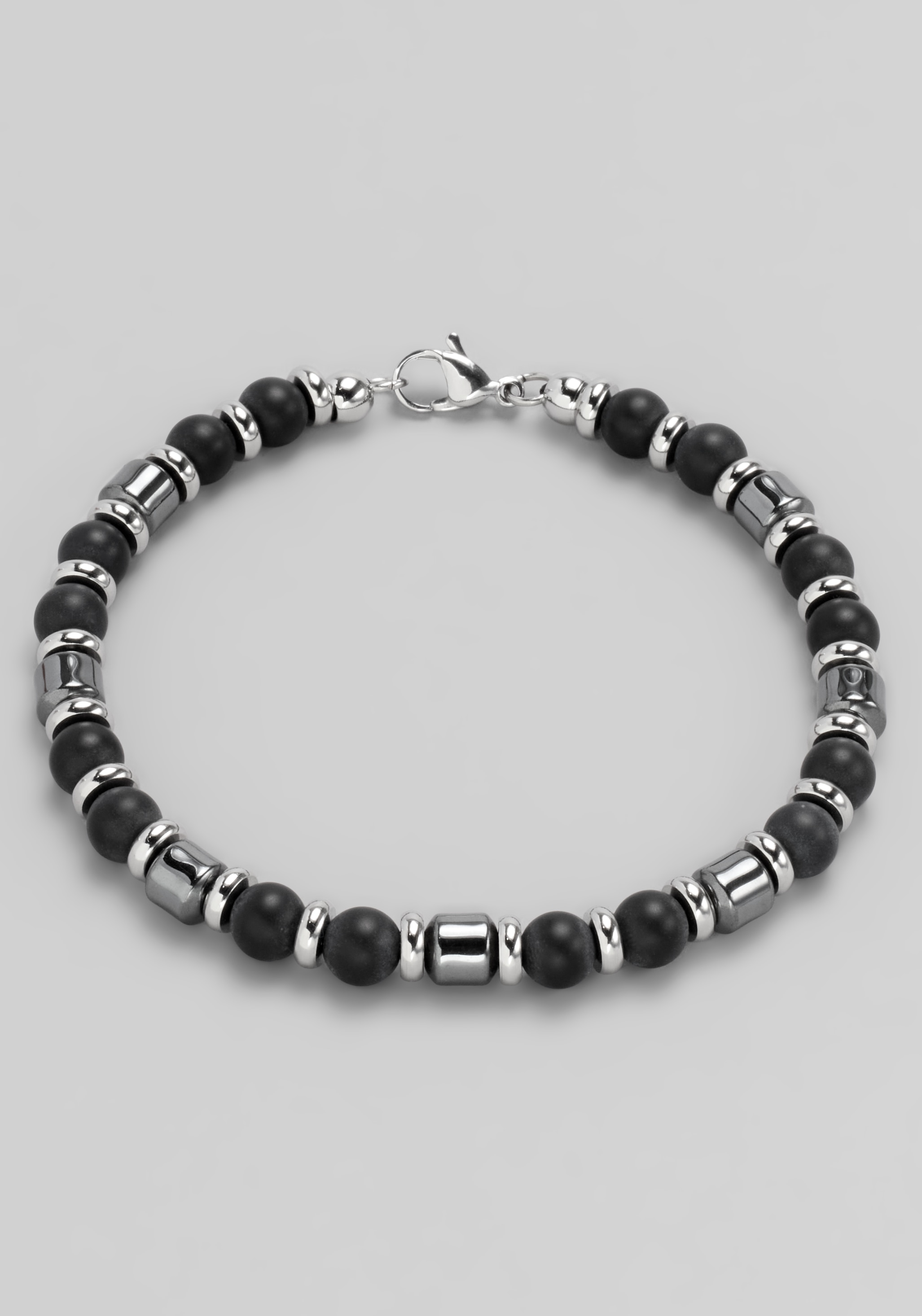 Men's Accessories, Jos. A. Bank Stainless Steel Mixed Stone Bracelet - Jos A Bank