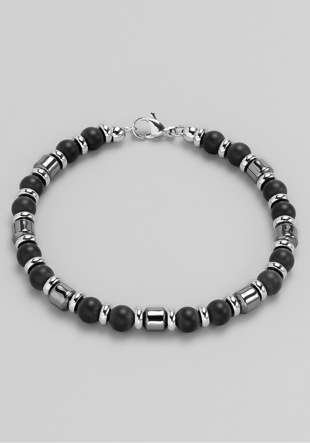 Jos. A. Bank Stainless Steel Mixed Stone Bracelet