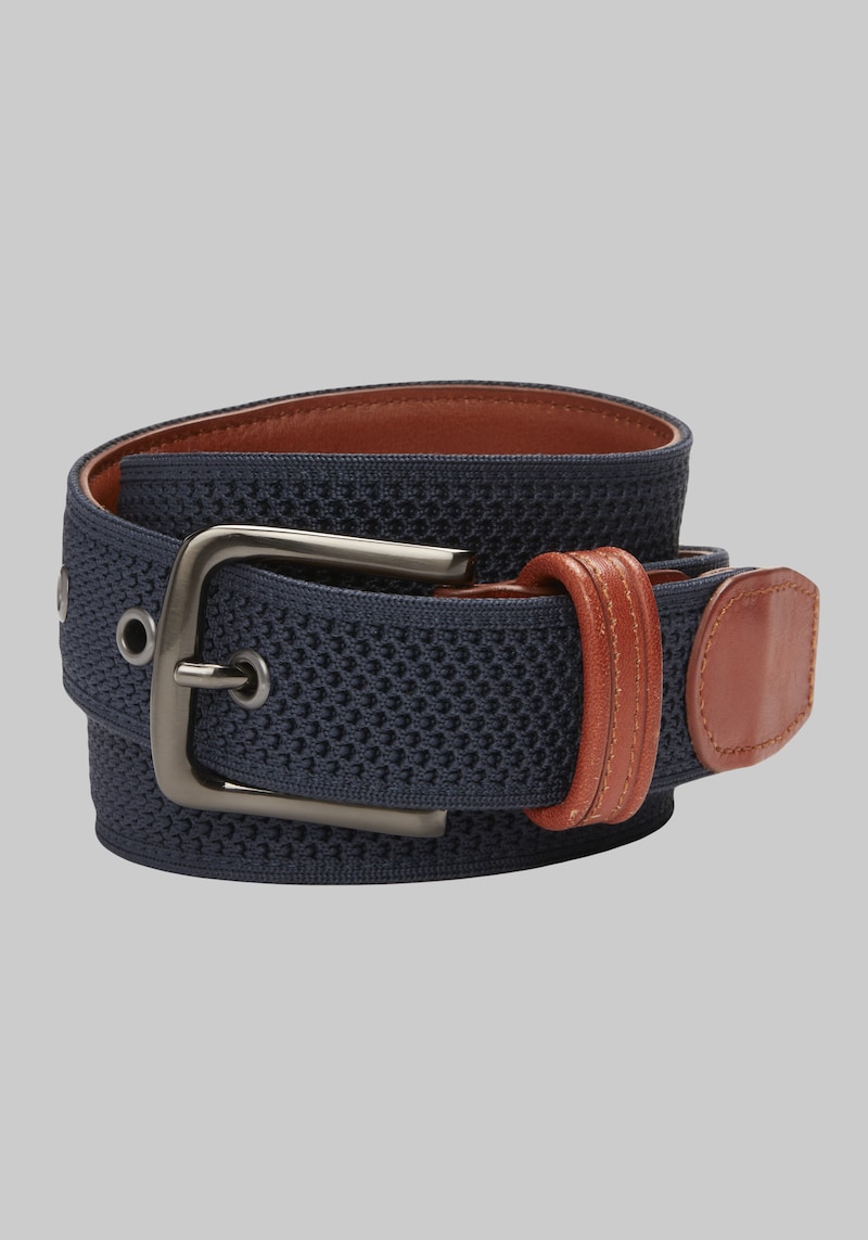 Men's Johnston & Murphy Amherst Knit Belt at Jos. A. Bank, Blue/Navy, Size 42