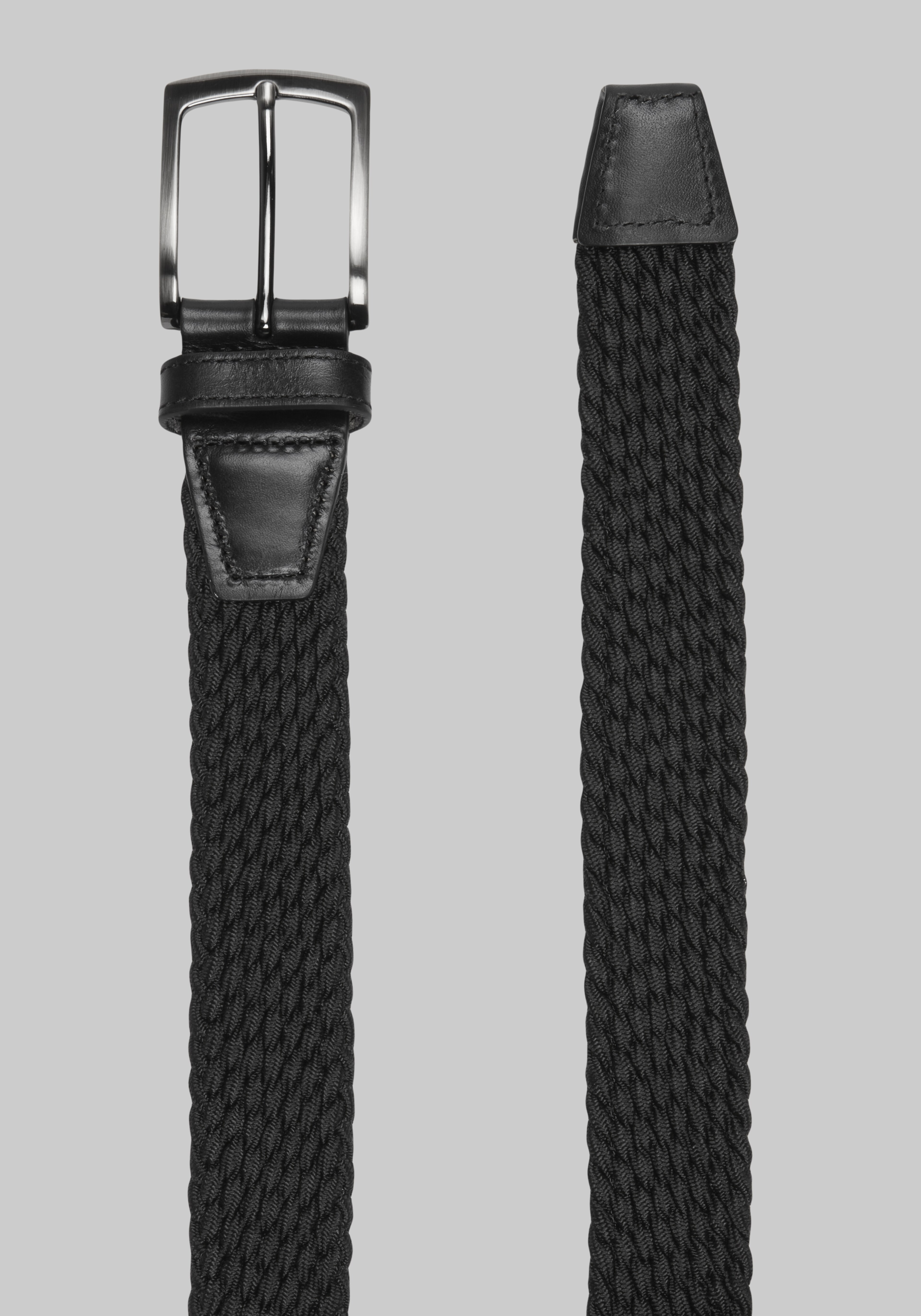 Johnston & Murphy Woven Stretch Knit Belt