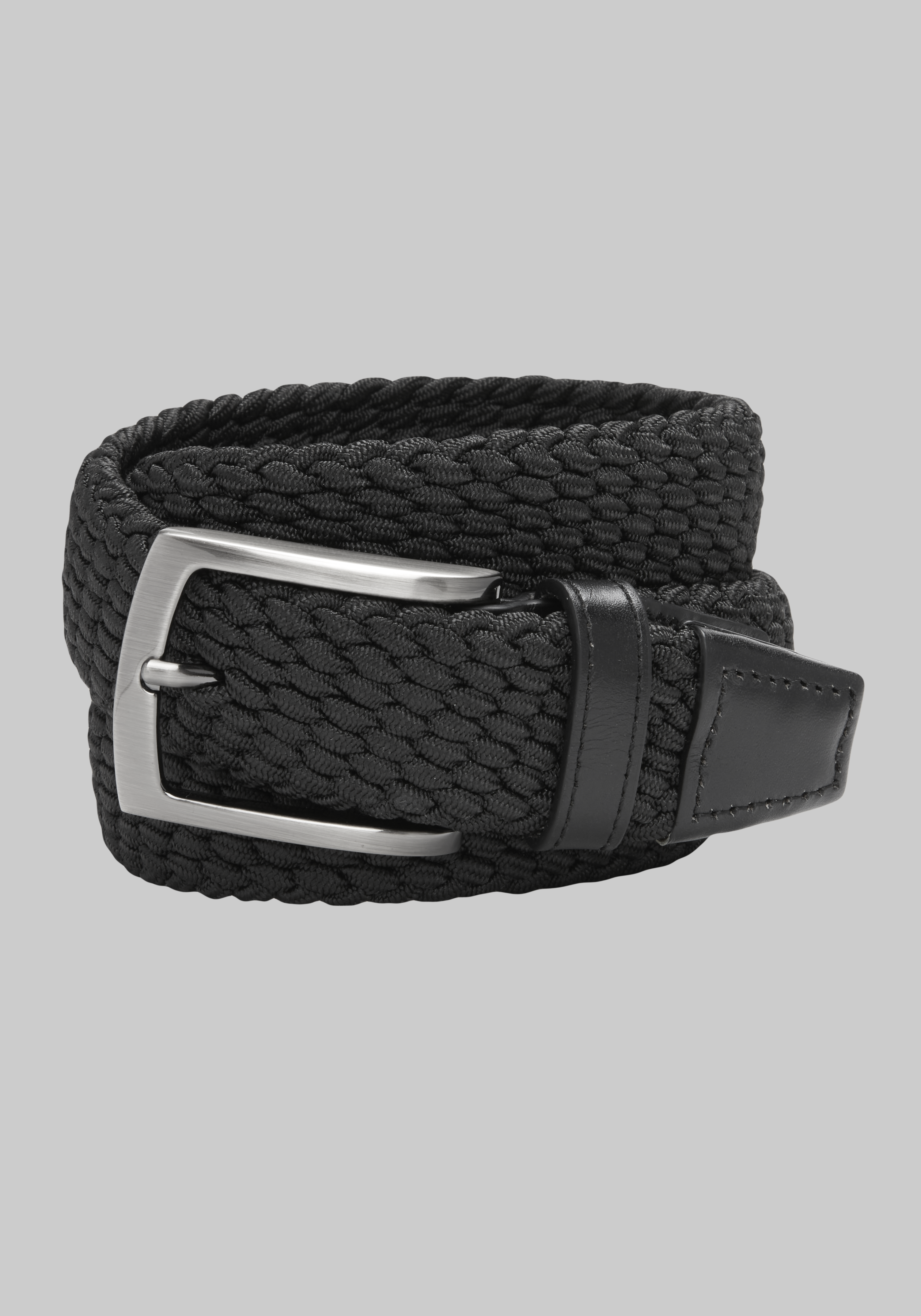 Johnston & Murphy Woven Stretch Knit Belt