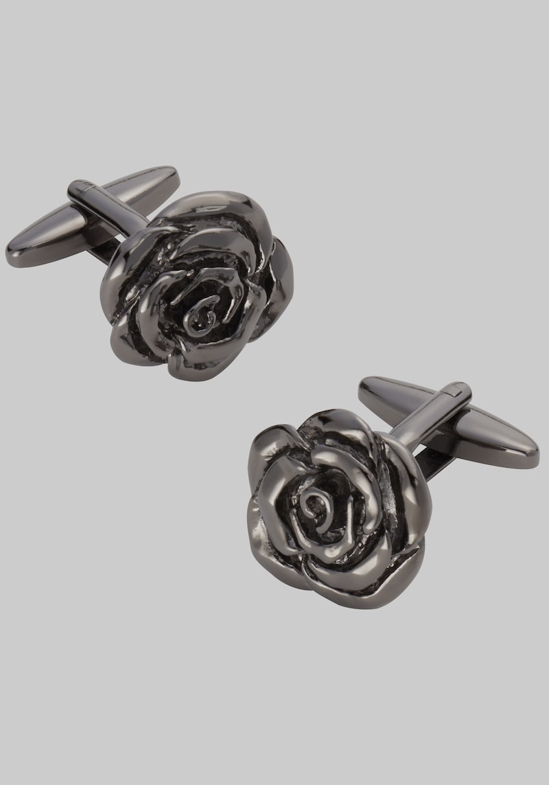 Men's Jos. A. Bank Flower Cufflinks at Jos. A. Bank, Gunmetal Grey/Metals, Size One