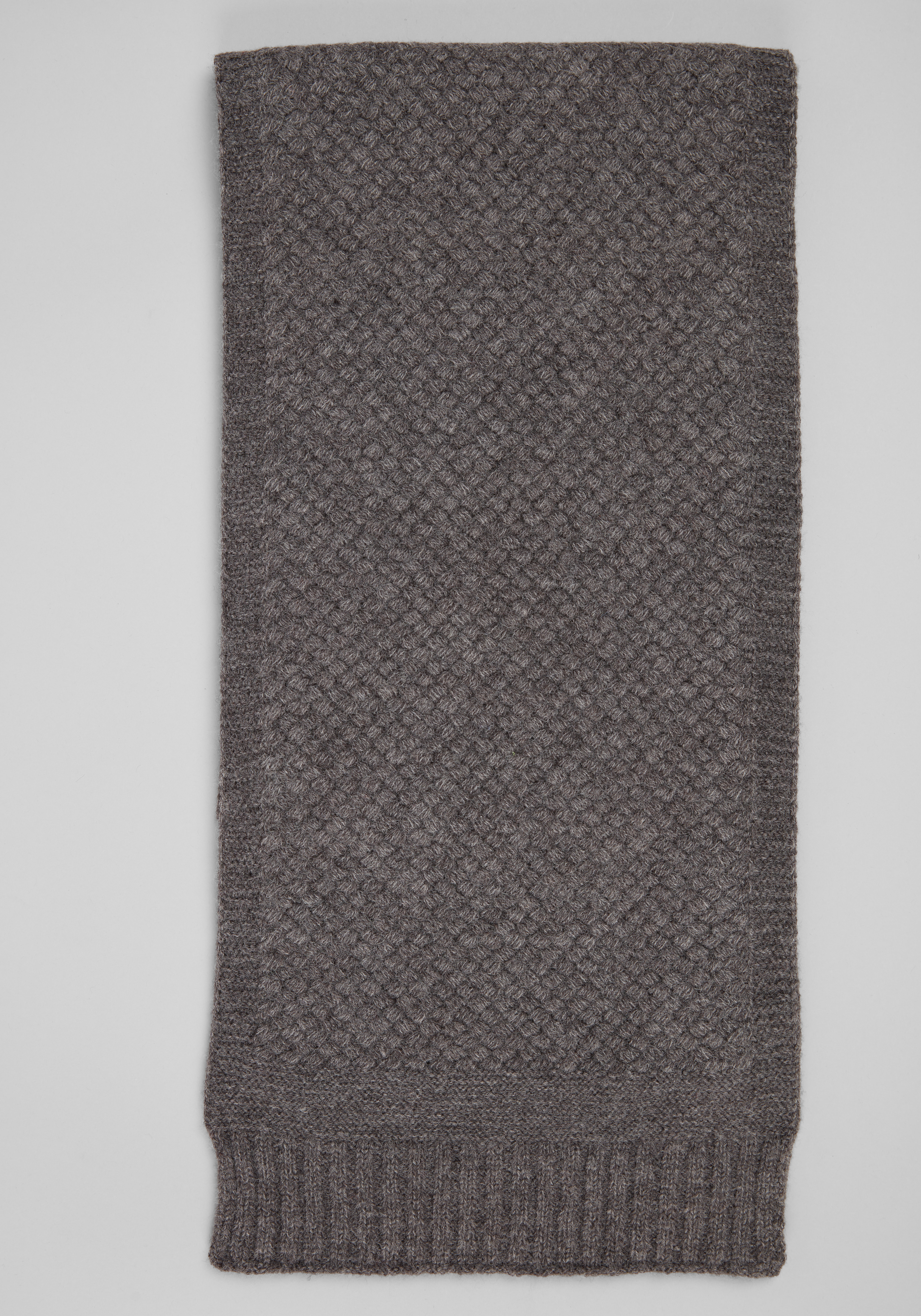 Men's Accessories, Jos. A. Bank Solid Sampler Textured Knit Scarf CLEARANCE - Jos A Bank