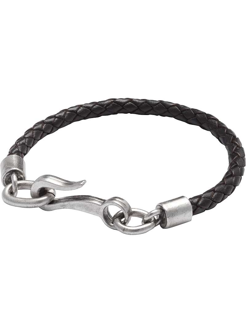 Jos. A. Bank Hook & Eye Leather Bracelet - All Accessories | Jos A Bank
