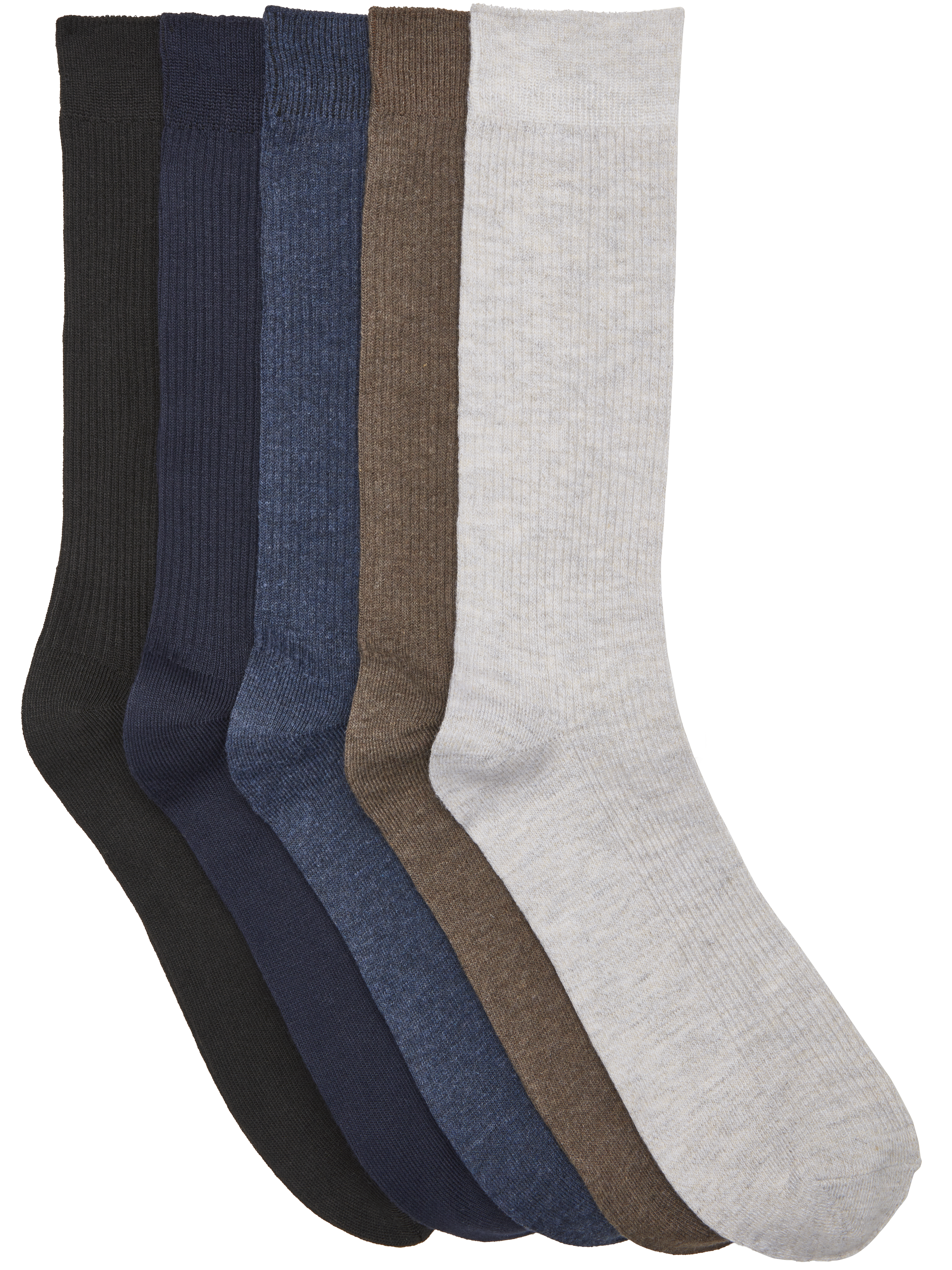 Men's Accessories, Perry Ellis Solid Socks, 5-Pack - Jos A Bank