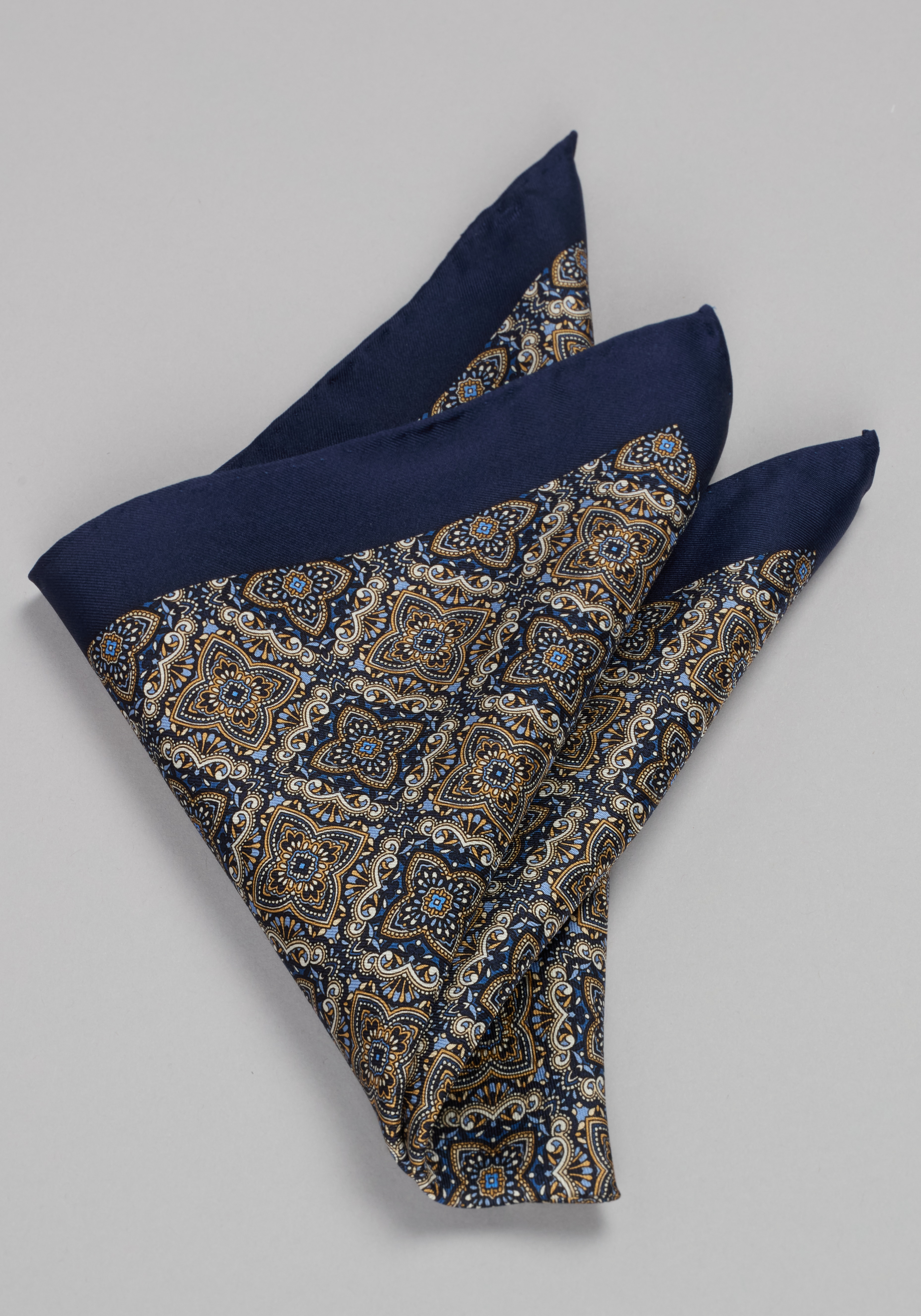 Men's Accessories, Intricate Medallion Pocket Square - Jos A Bank