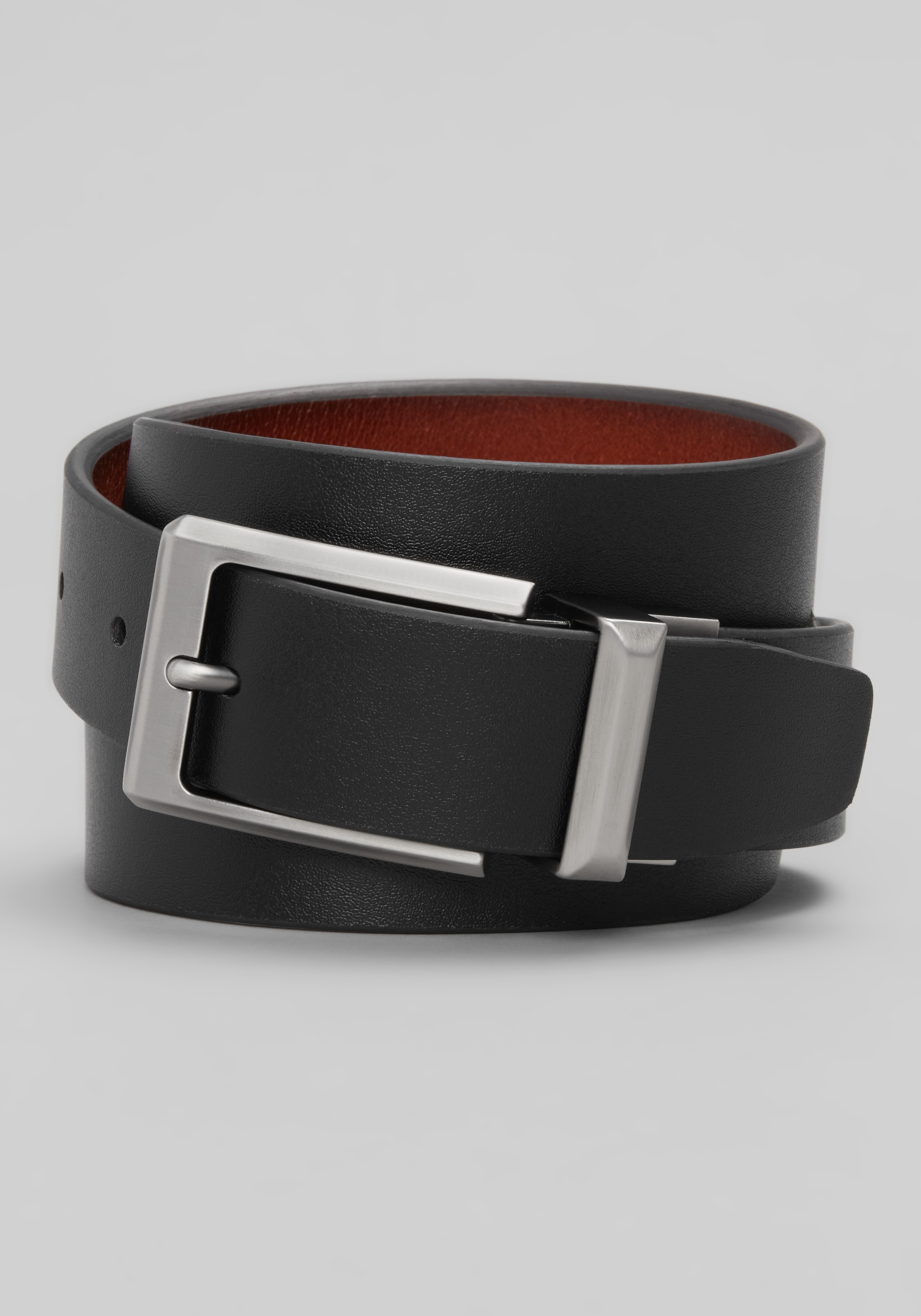 Jos. A. Bank Burnished Cut Edge Reversible Leather Belt