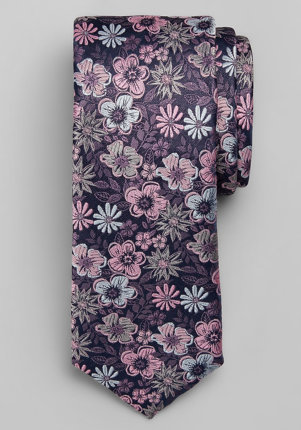 Joseph A. Bank Colorful Floral Narrow Tie