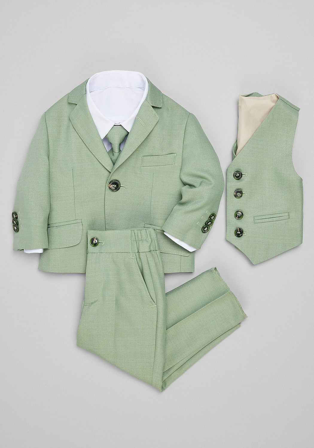 Peanut Butter Collection Slim Fit Osiris 5-Piece Toddler Boys Suit Set