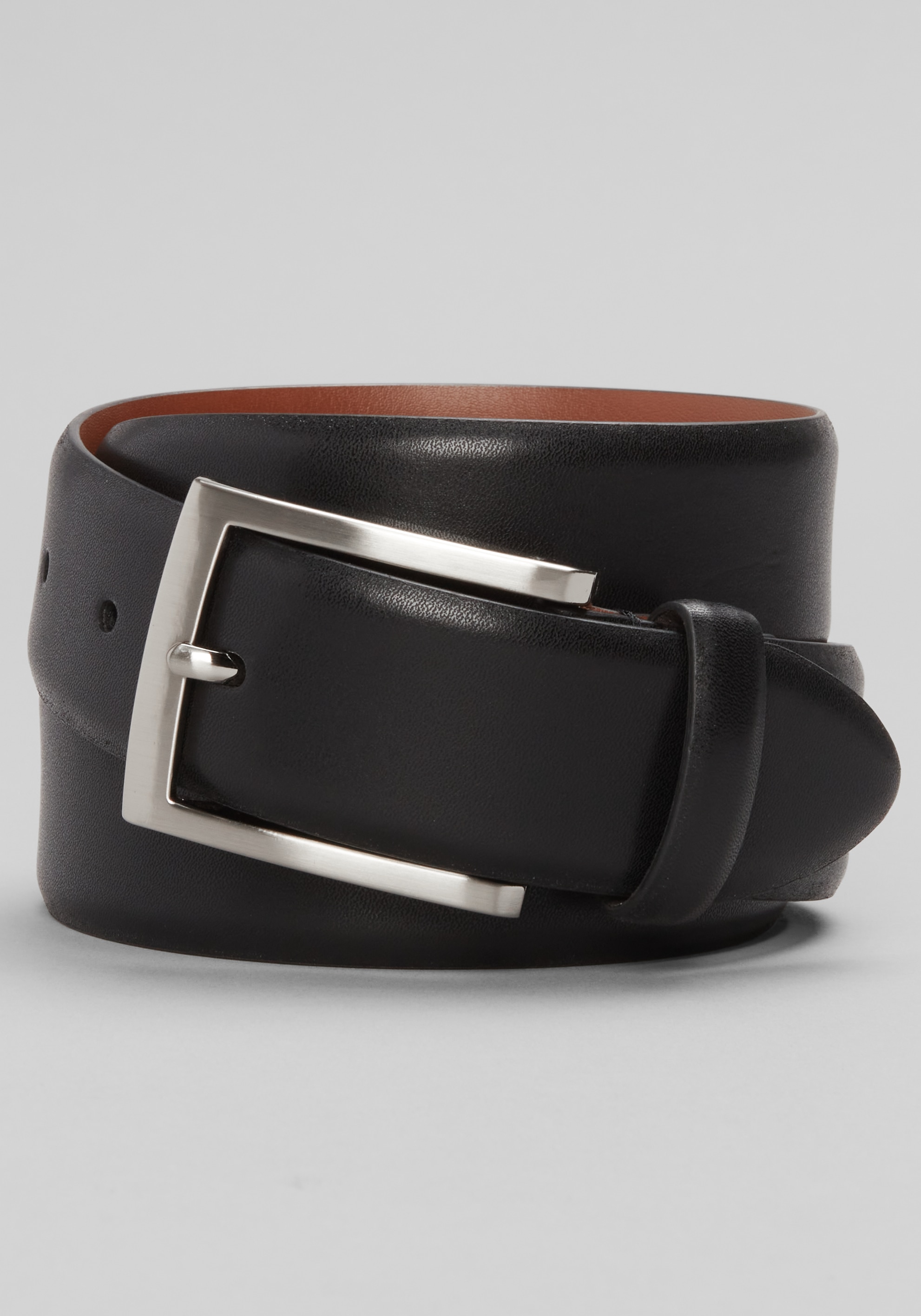 Men's Accessories, 1905 Collection Feather Edge Stitched Leather Belt - Jos A Bank