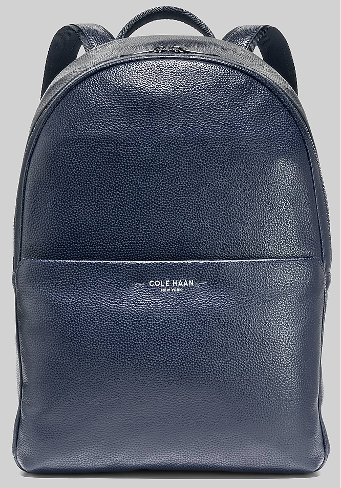 cole haan mens leather backpack Black Brown Bags Exterior trolly pass through for travel ease Cole Haan Belmont Leather Backpack