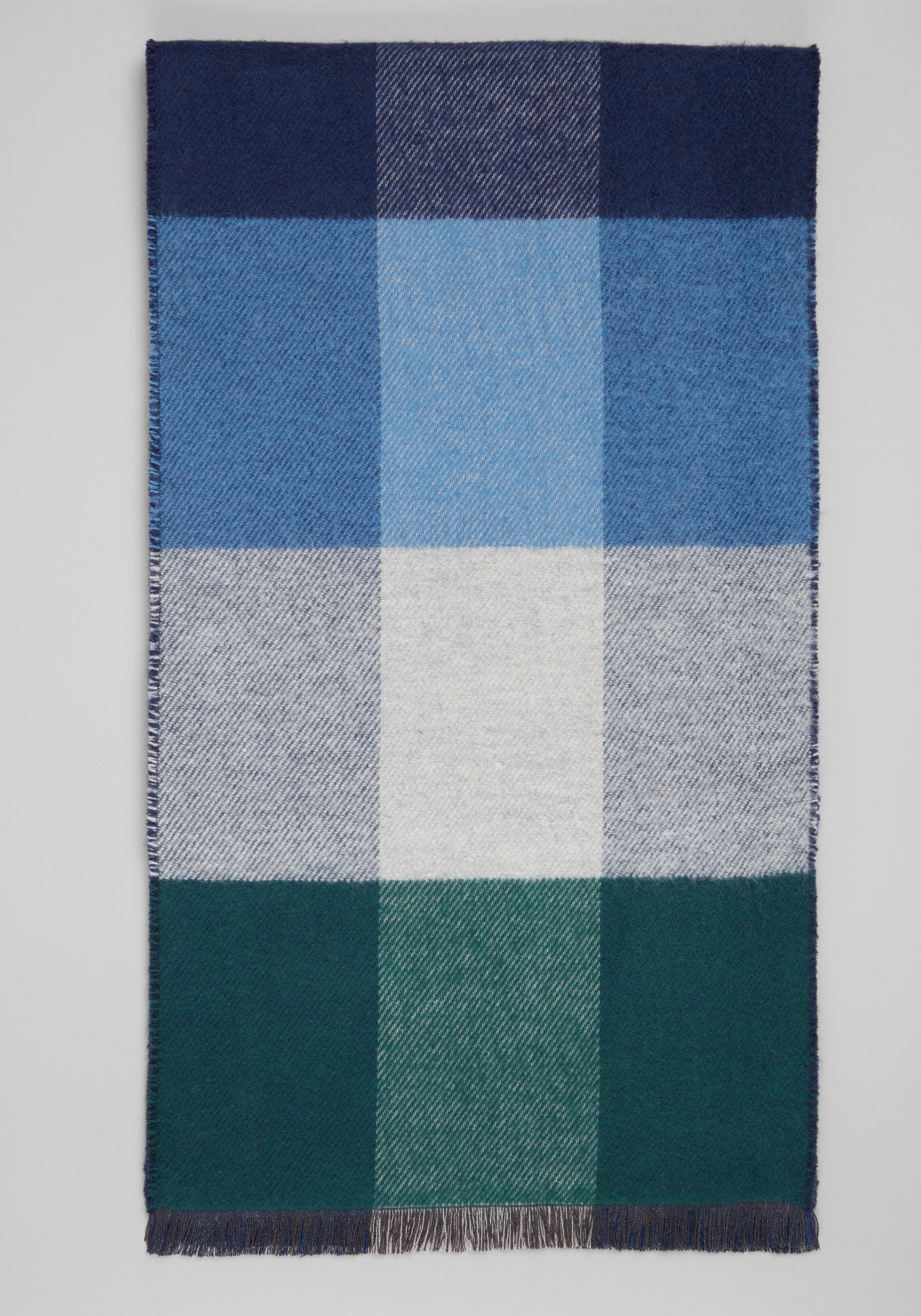 Men's Accessories, Jos. A. Bank Doubled Faced Check To Solid Scarf - Jos A Bank