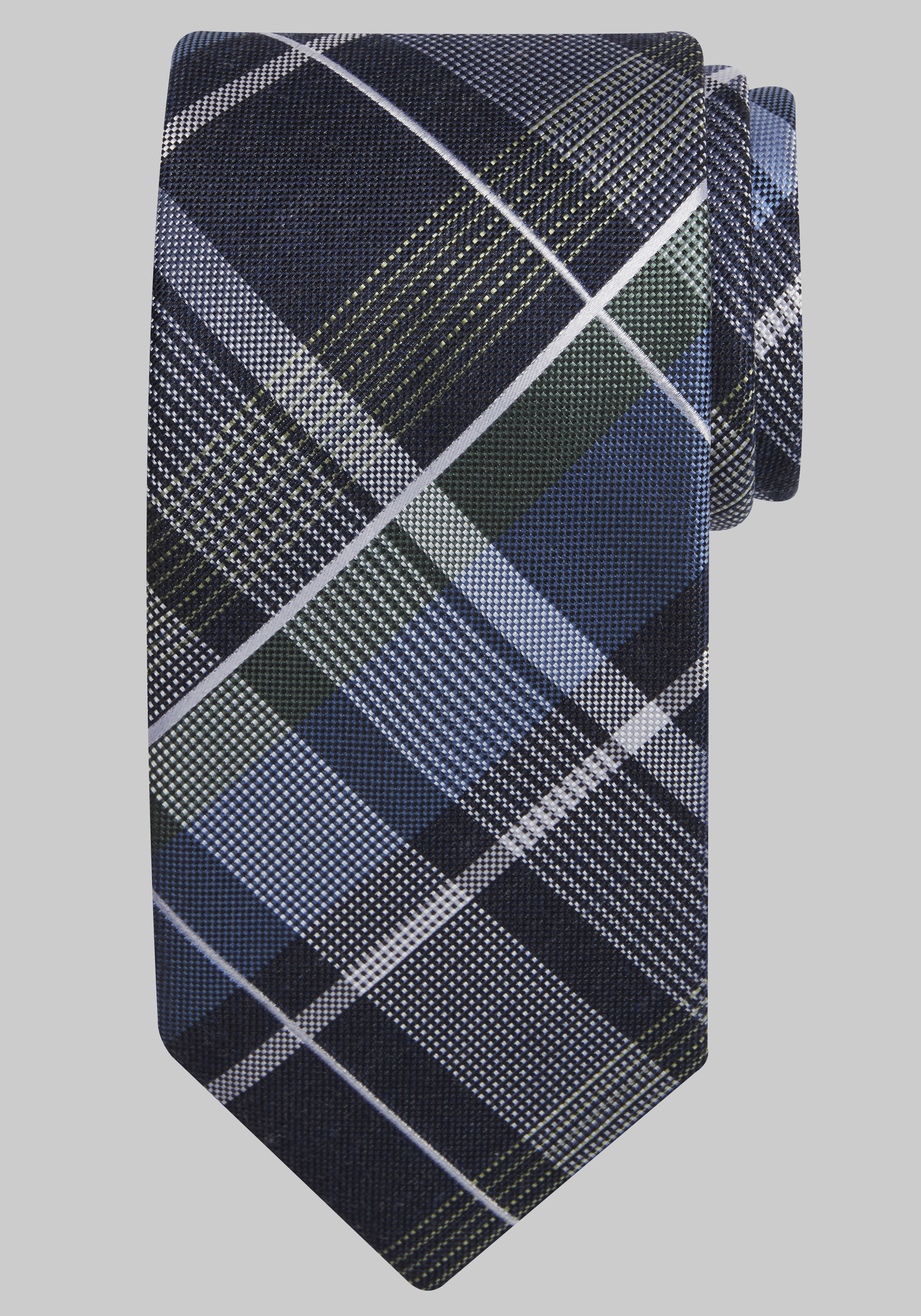 Men's Accessories, Traveler Collection Super Plaid Tie - Jos A Bank