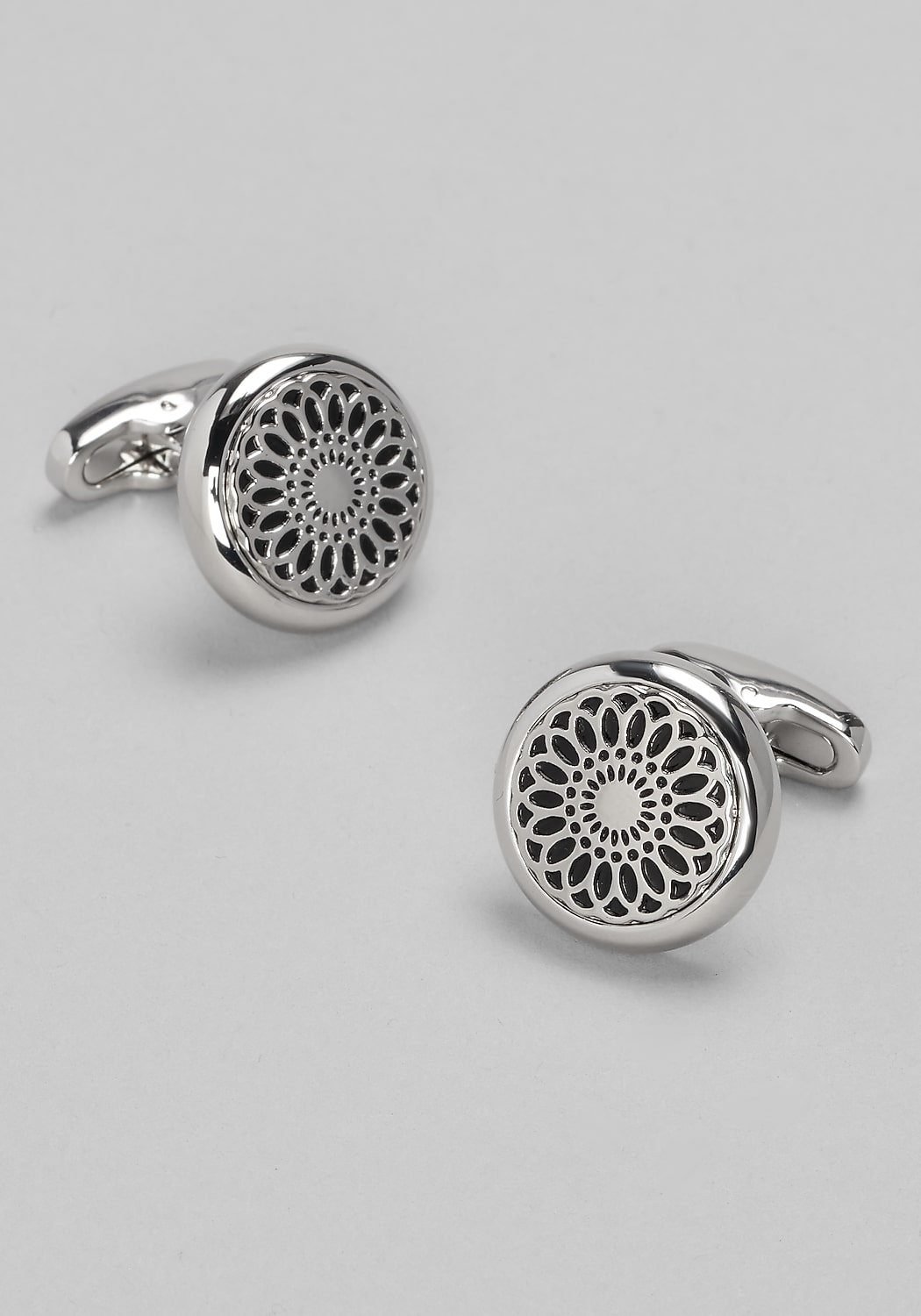 Joseph A. Bank Round Flower Medallion Cufflinks