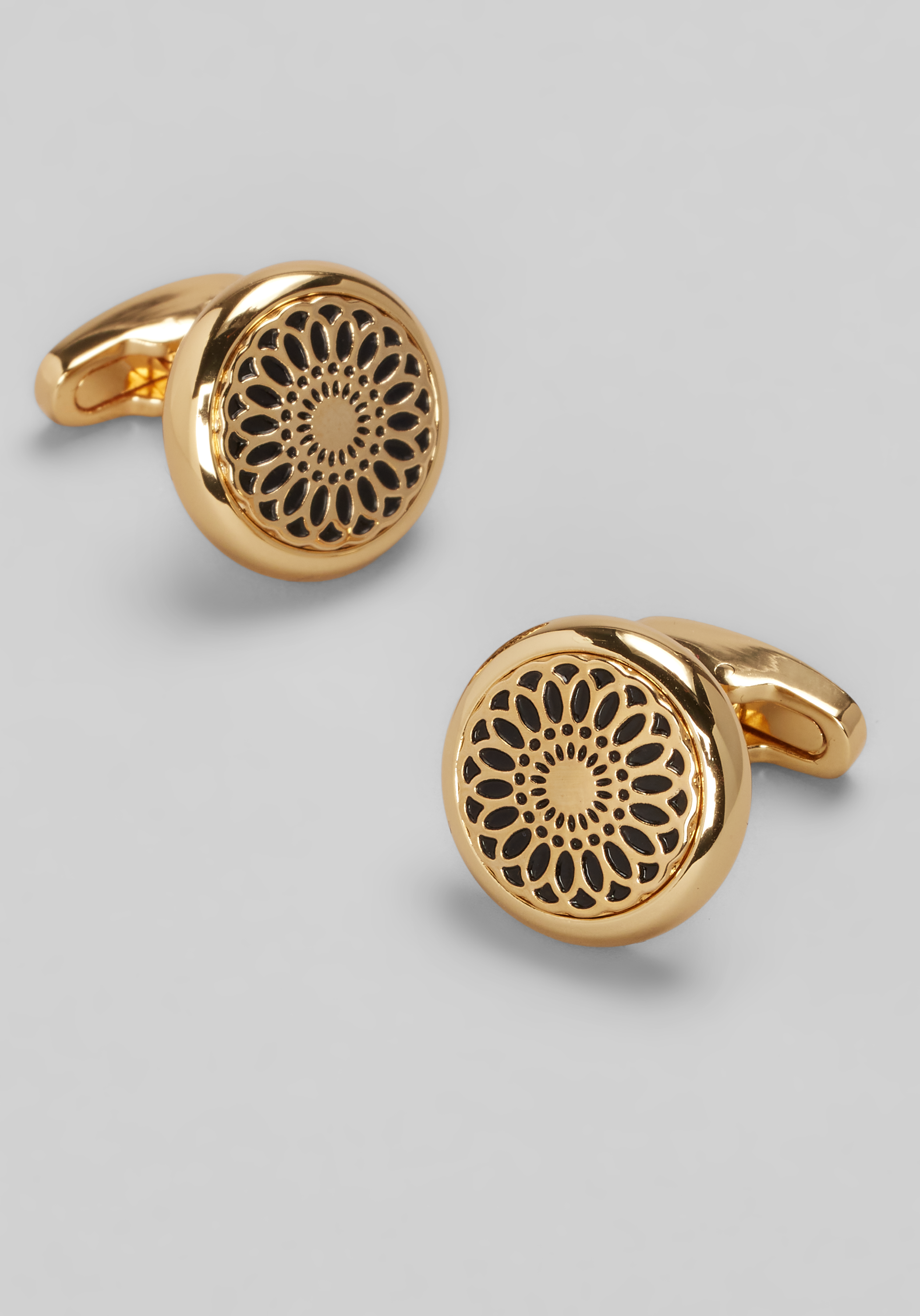 Joseph A. Bank Round Flower Medallion Cufflinks