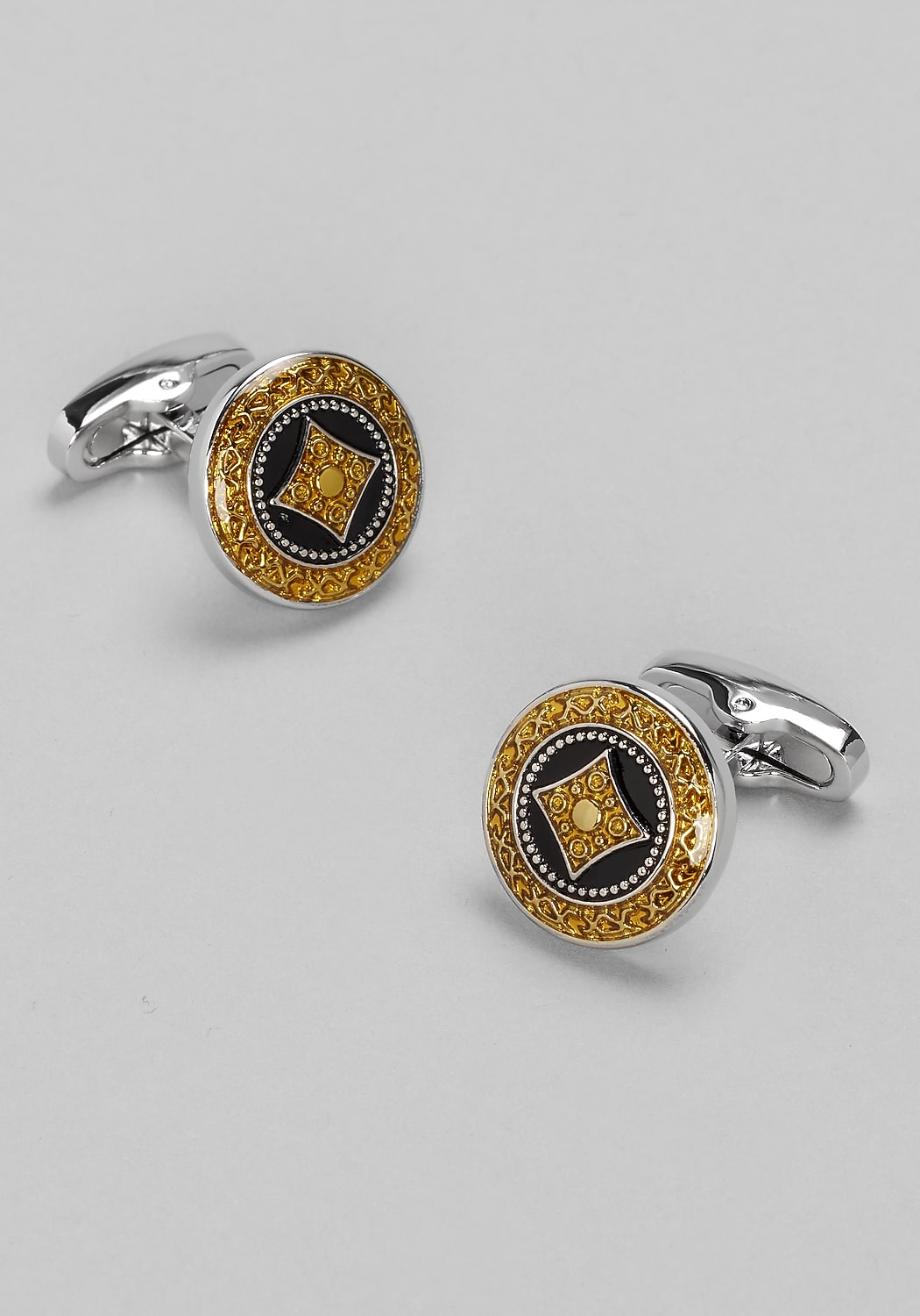 Joseph A. Bank Two-Tone Medallion Cufflinks