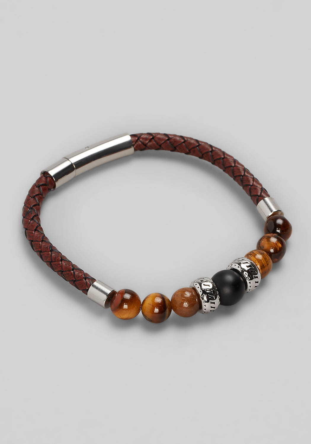 Jos. A. Bank Leather and Beads Bracelet