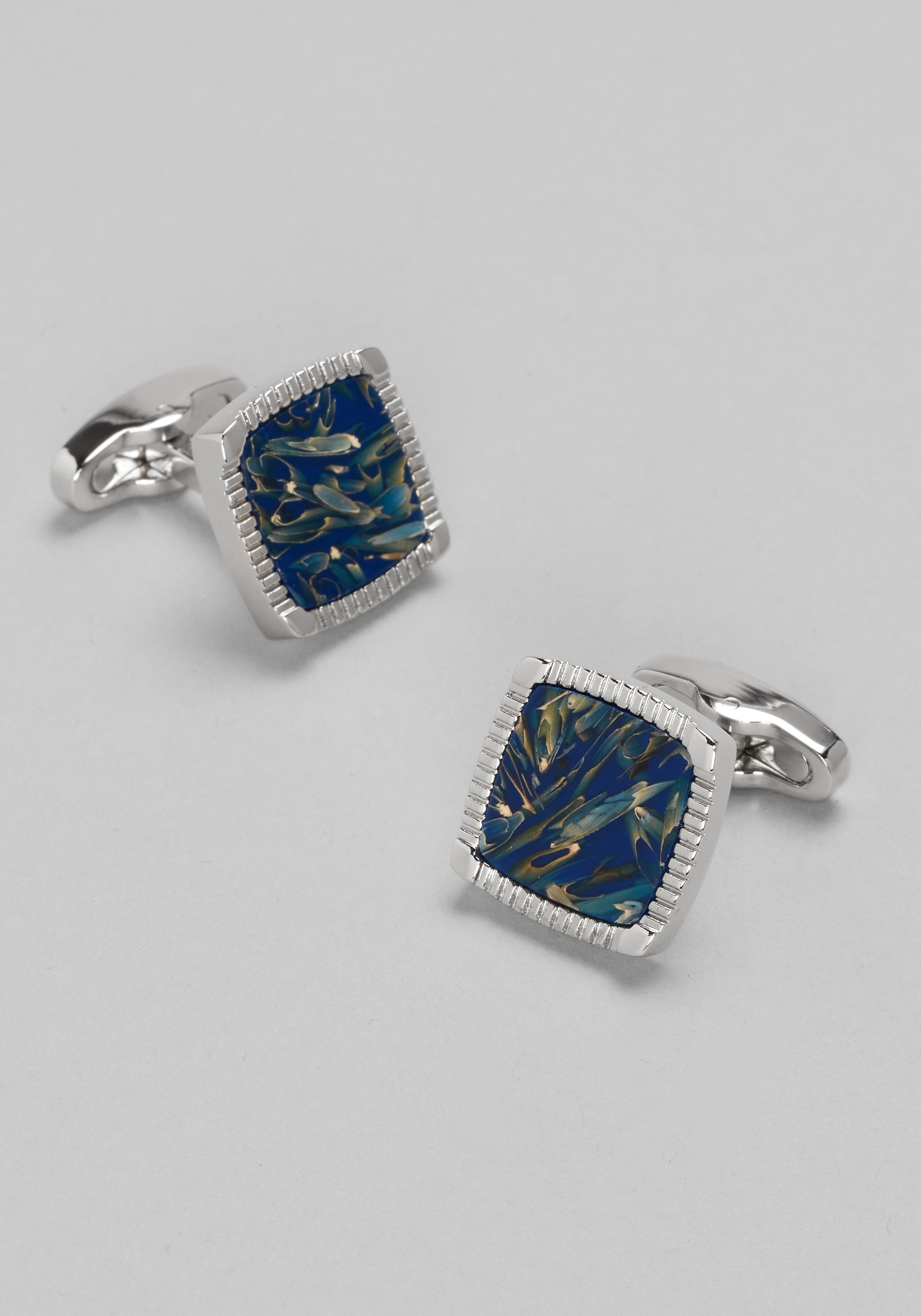 Joseph A. Bank Square Multicolor Stone Cufflinks