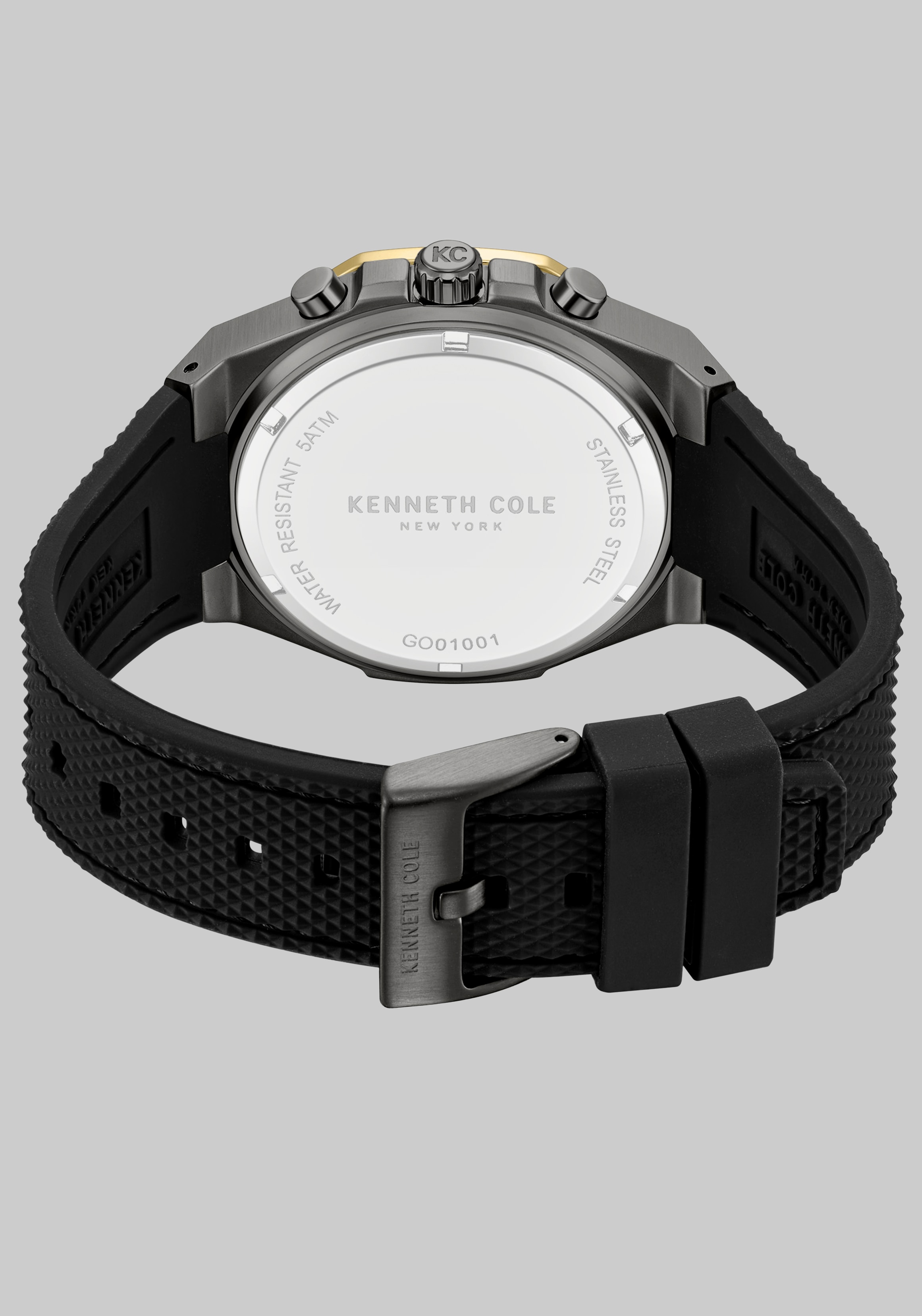 Kenneth Cole New York Chronograph Silicone Strap Watch