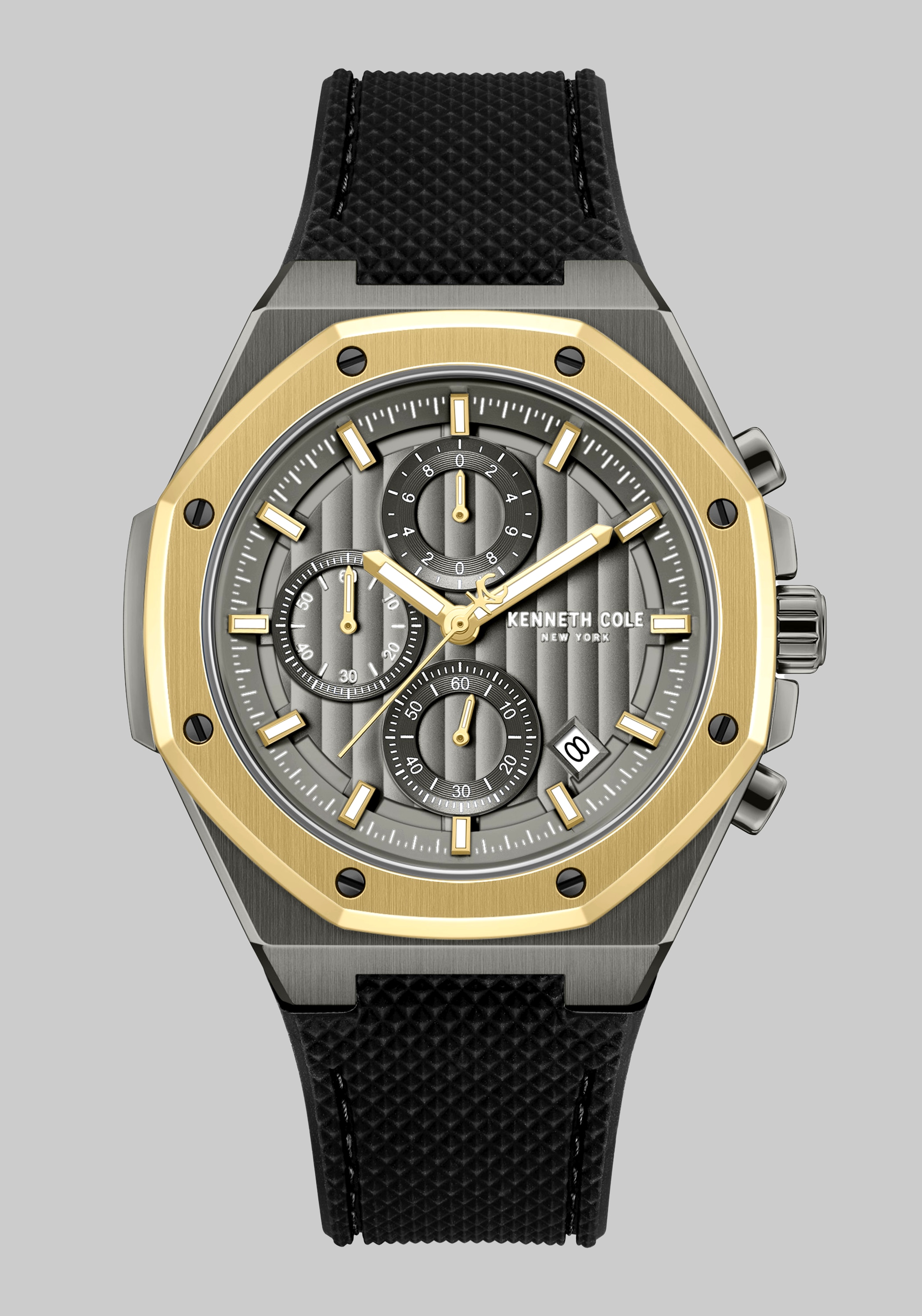 Men's Accessories, Kenneth Cole New York Chronograph Silicone Strap Watch - Jos A Bank