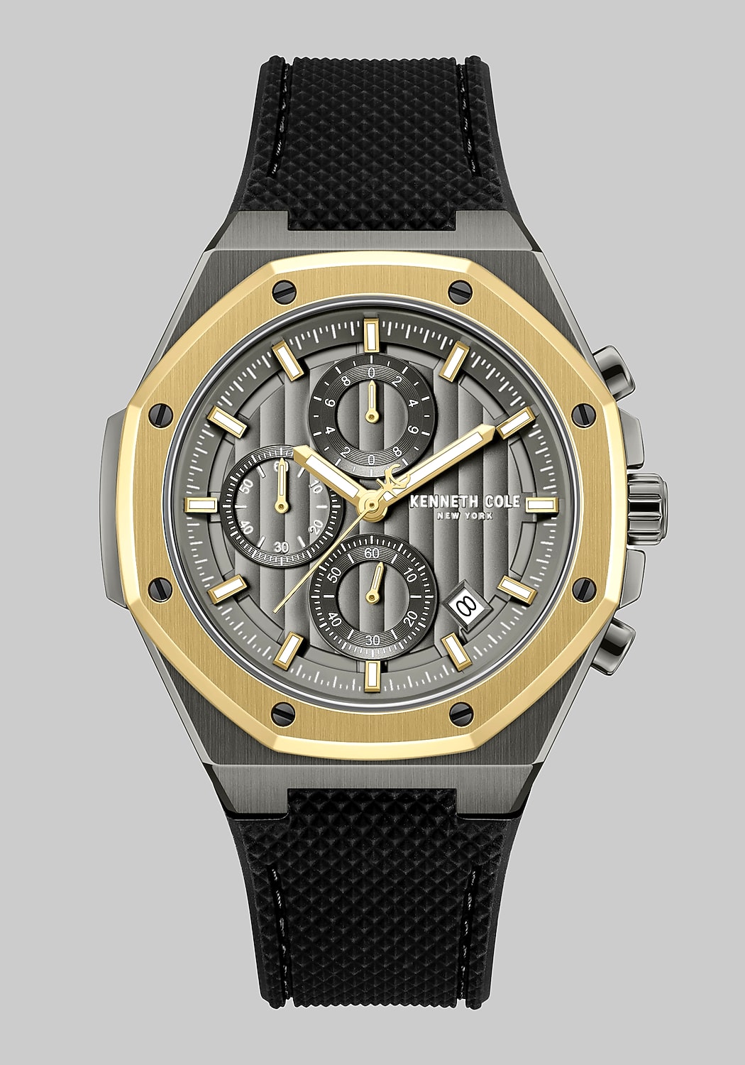 Kenneth Cole New York Chronograph Silicone Strap Watch