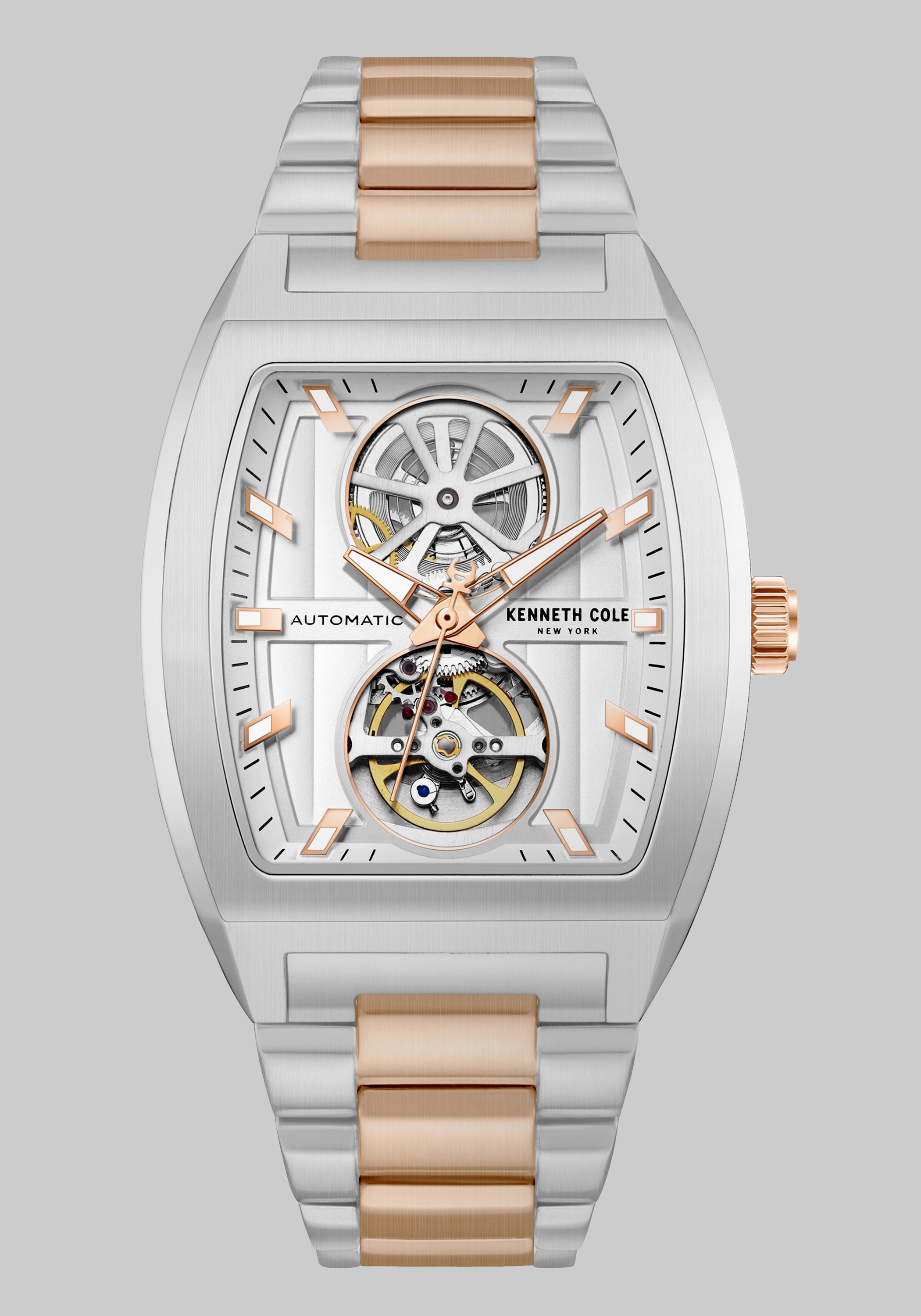 Men's New!, Kenneth Cole New York Milford Two-Tone Automatic Watch - Jos A Bank