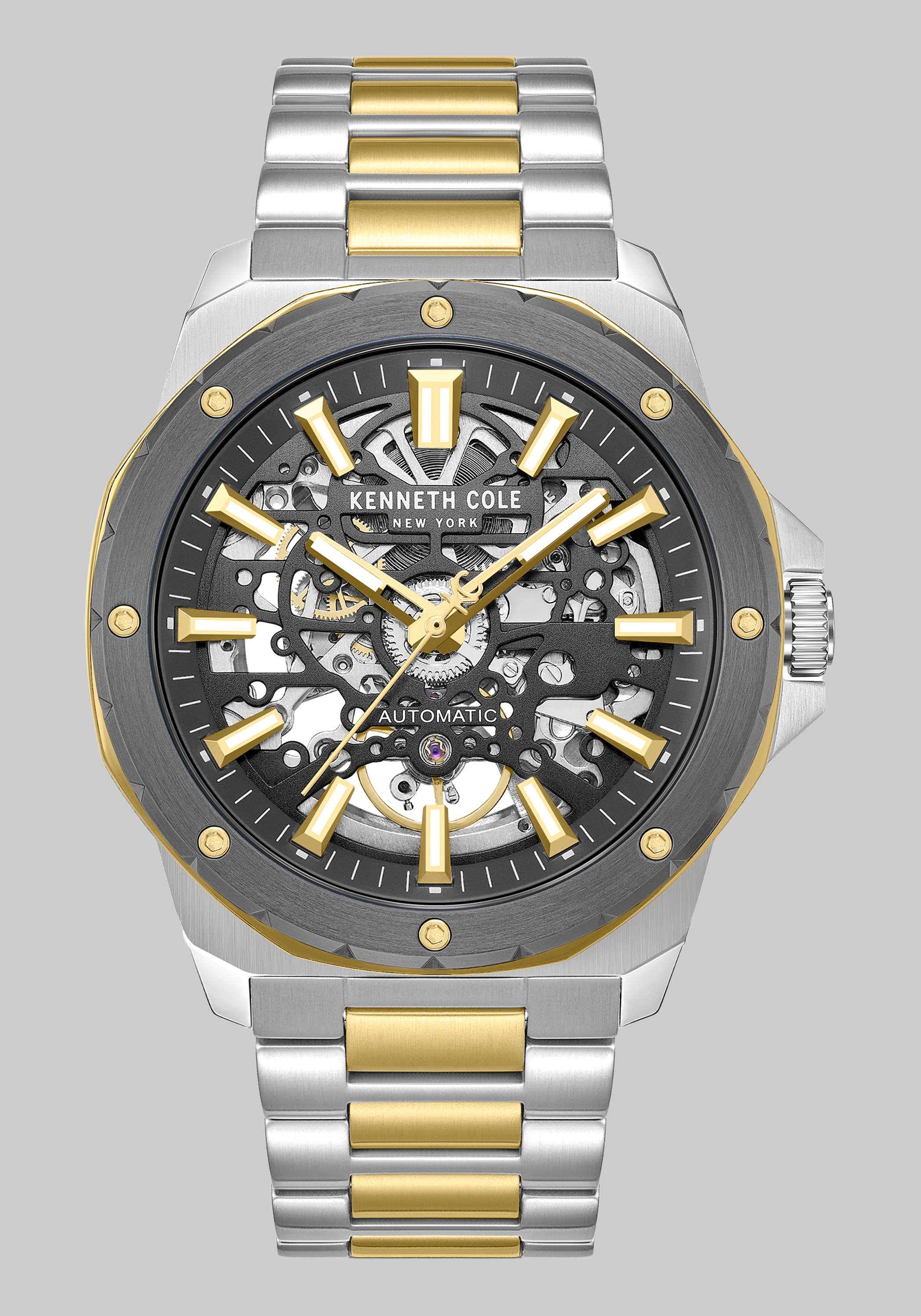 Men's Accessories, Kenneth Cole New York Hollis Two‑Tone Automatic Watch - Jos A Bank