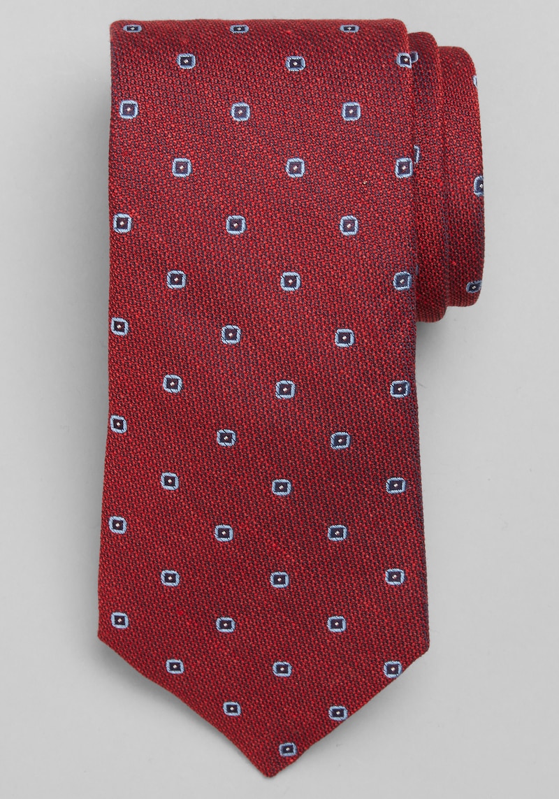 Men's Jos. A. Bank Textured Oval Neat Tie at Jos. A. Bank, Red, Size One