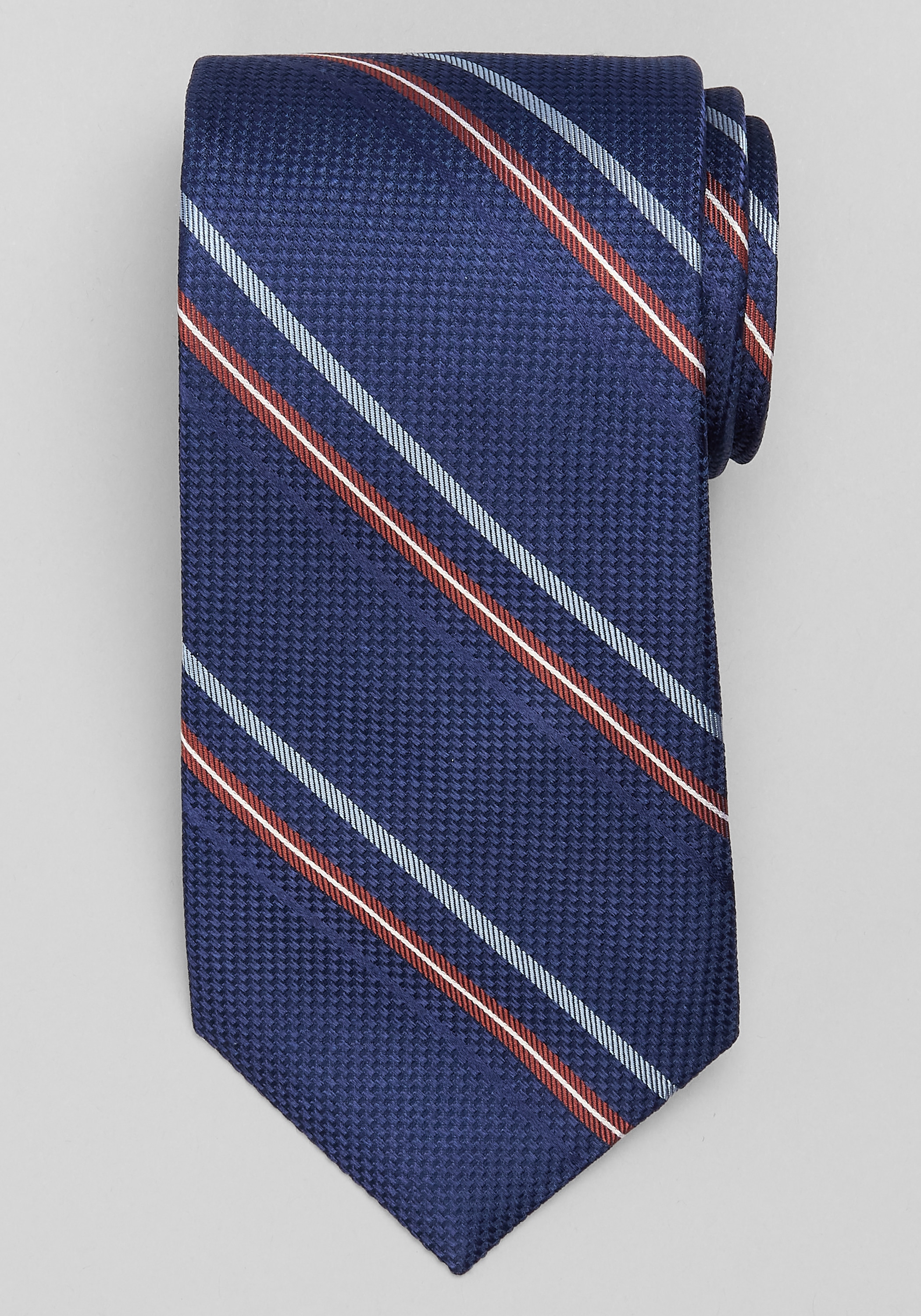 Men's New!, Traveler ® Collection Simple Textured Stripe Tie - Jos A Bank