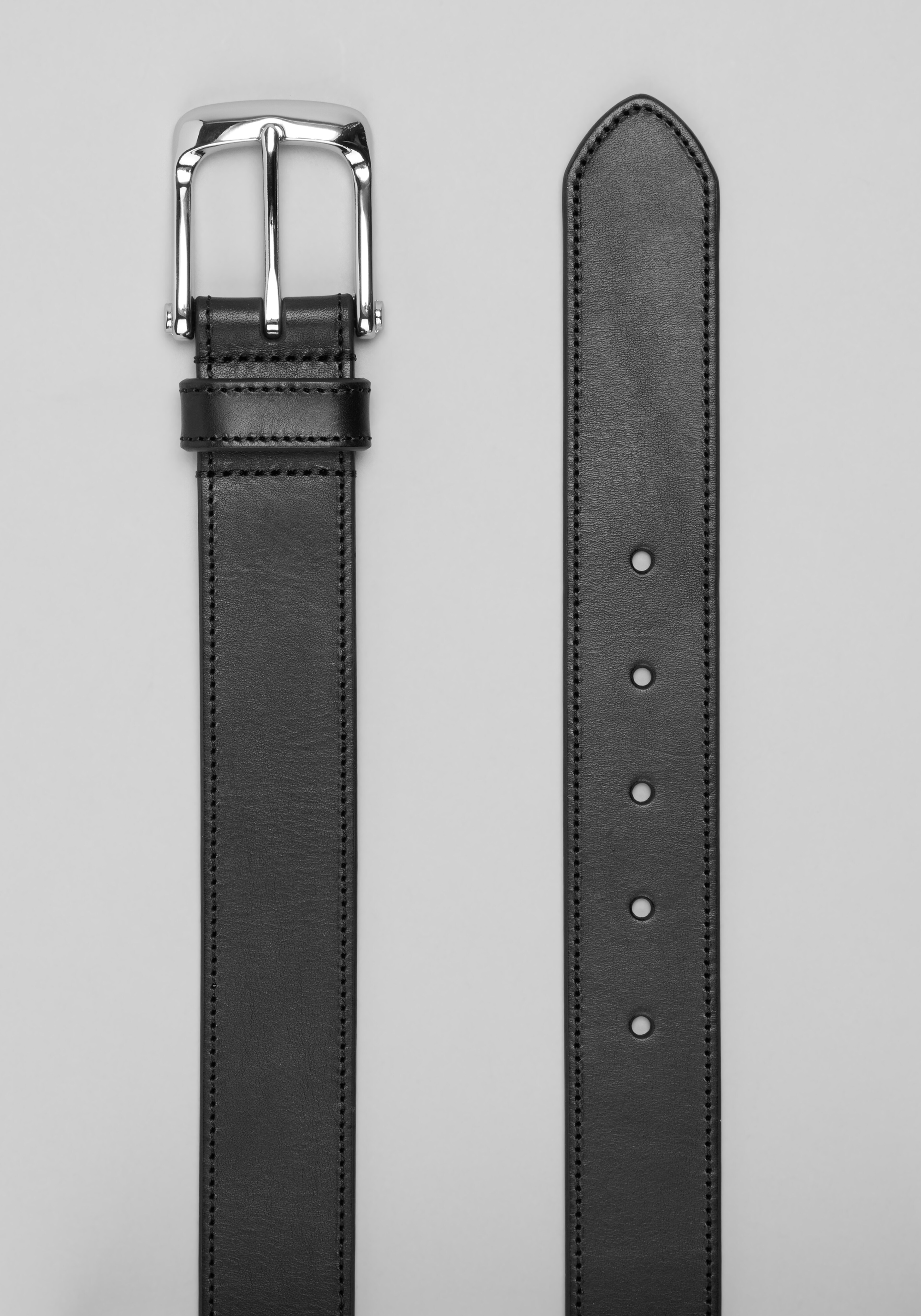 Jos. A. Bank Cut-Edge Stitched Natural Milled Leather Belt