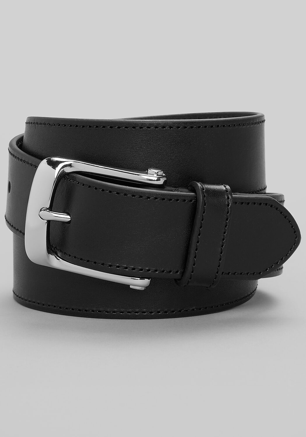 Jos. A. Bank Cut-Edge Stitched Natural Milled Leather Belt