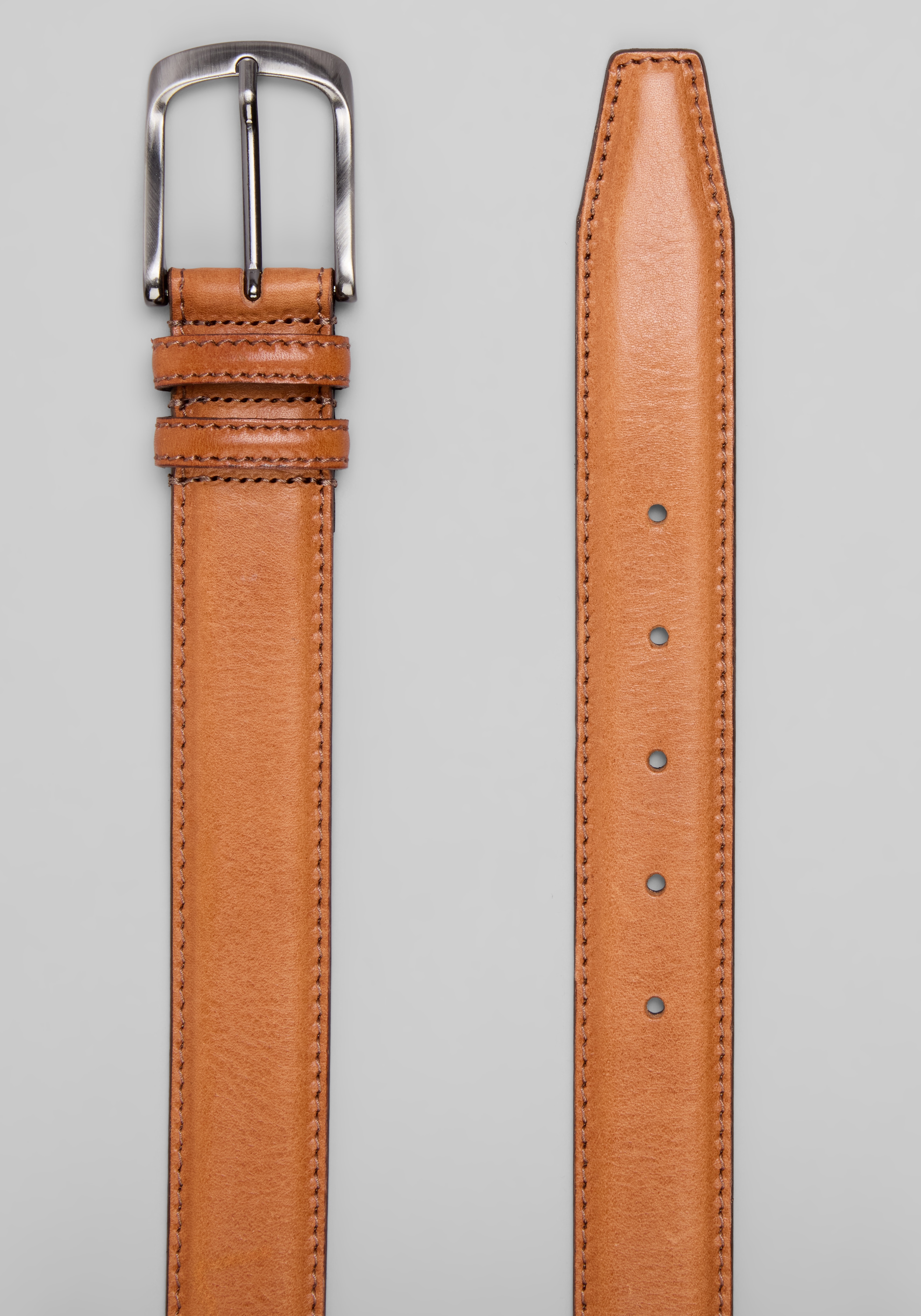 Jos. A. Bank Feather-Edge Stitched Pull-Up Leather Belt