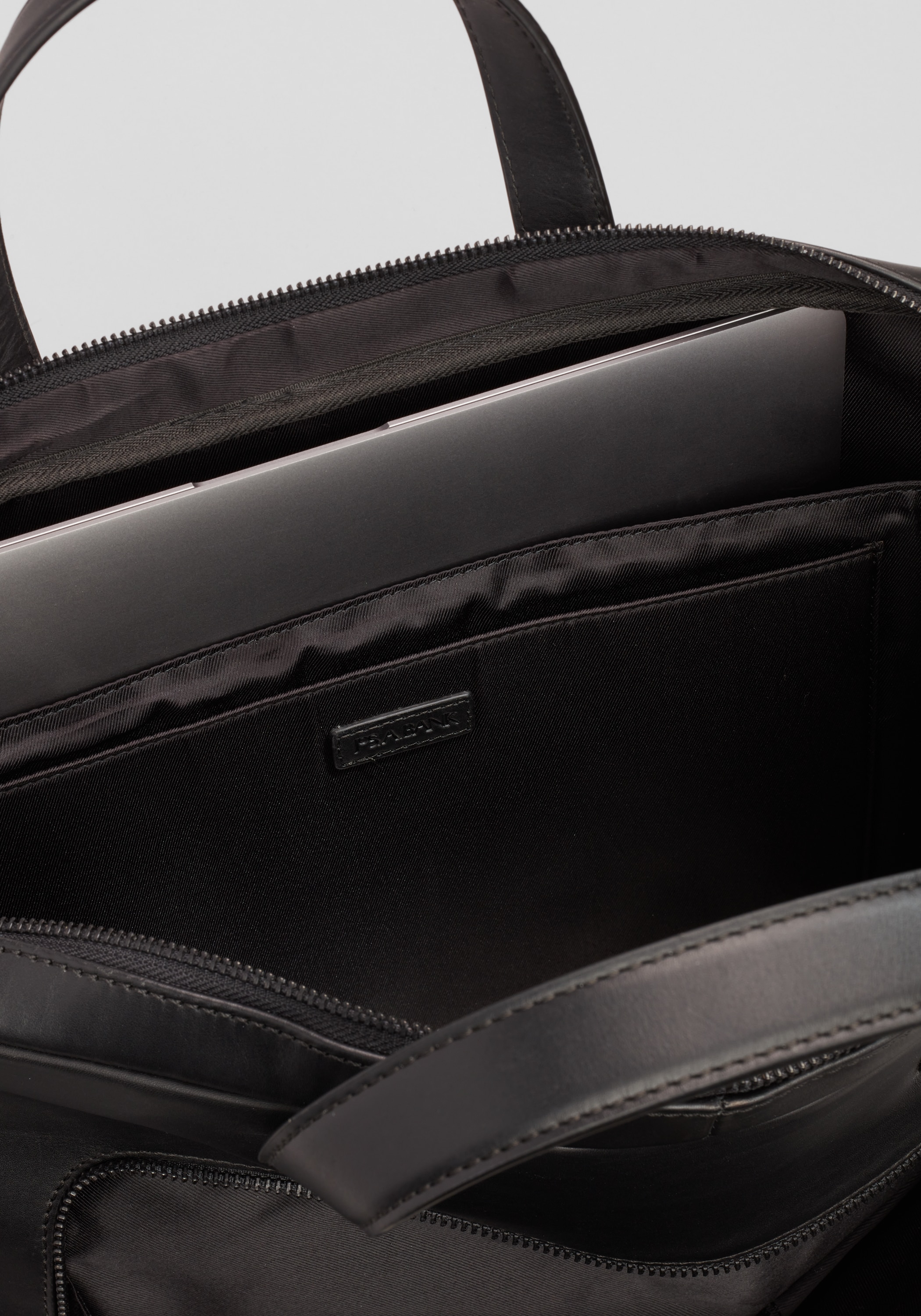 Jos. A. Bank Zip Front Leather Briefcase