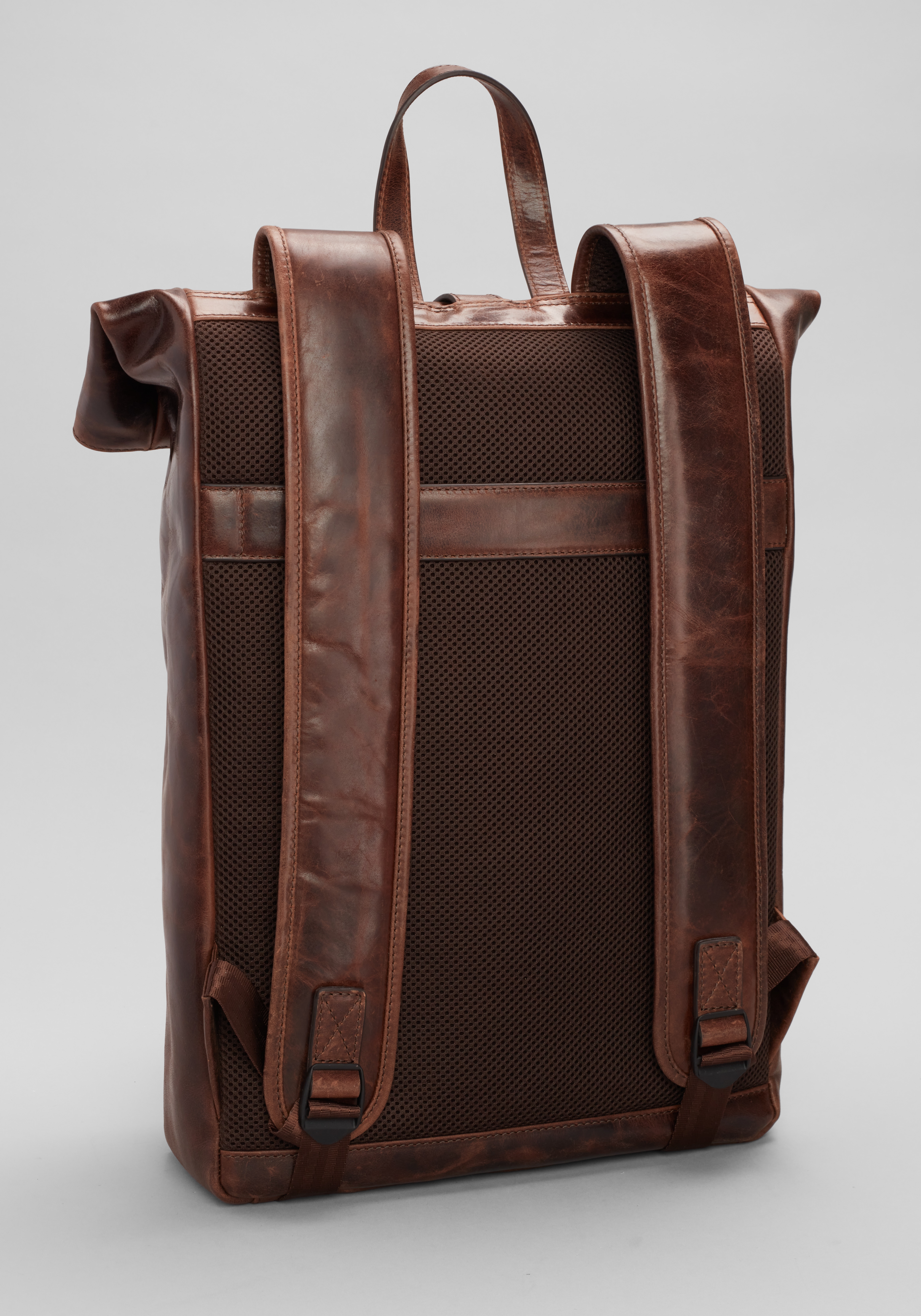 Jos. A. Bank Roll Top Leather Backpack
