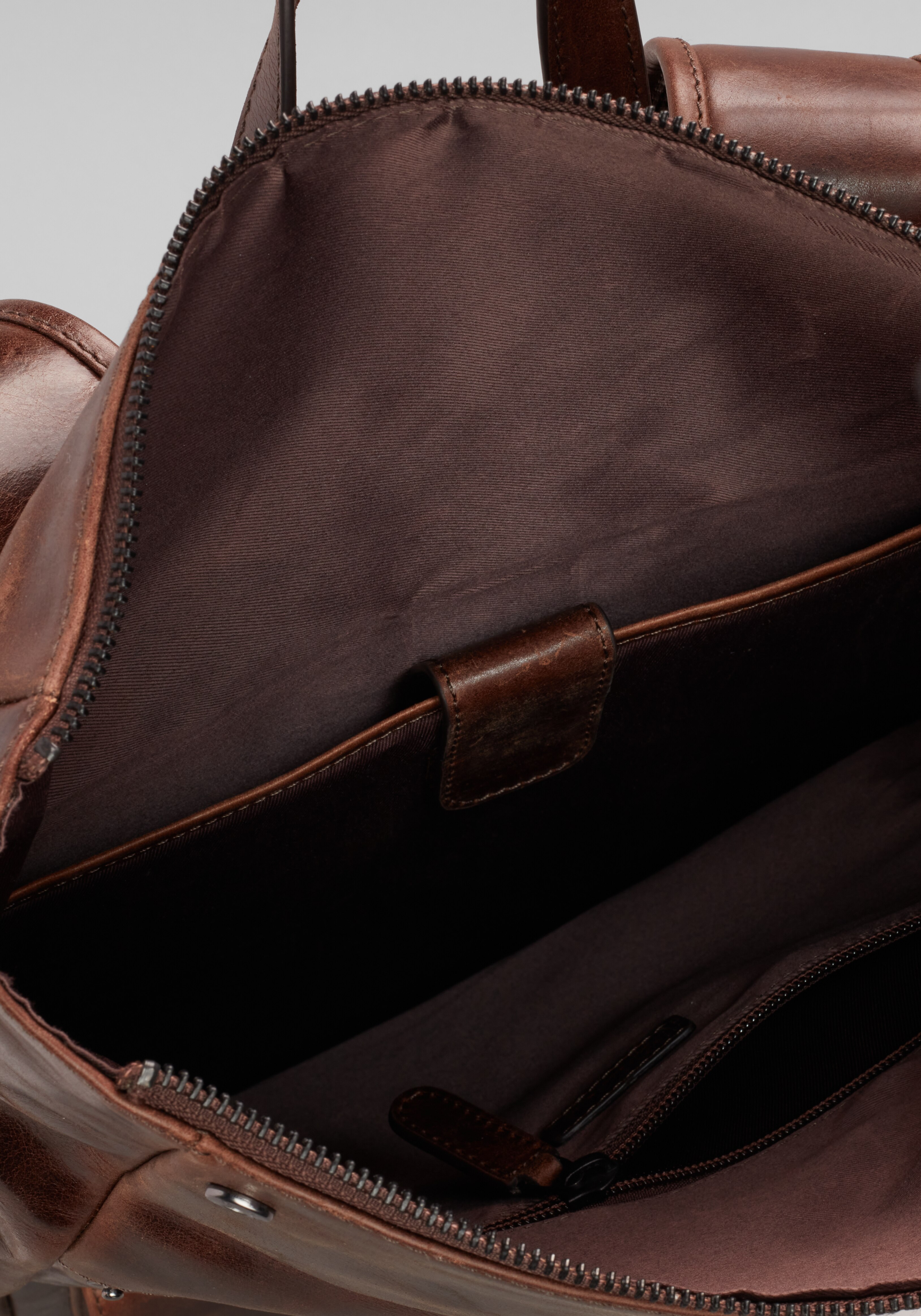 Jos. A. Bank Roll Top Leather Backpack