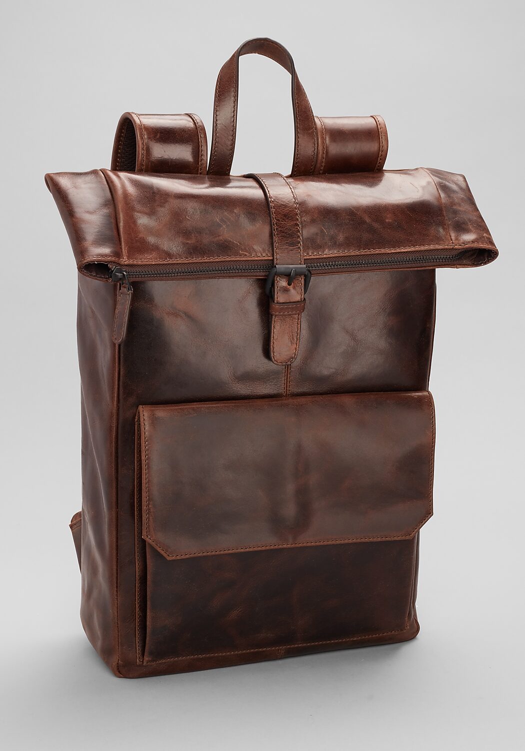 Jos. A. Bank Roll Top Leather Backpack