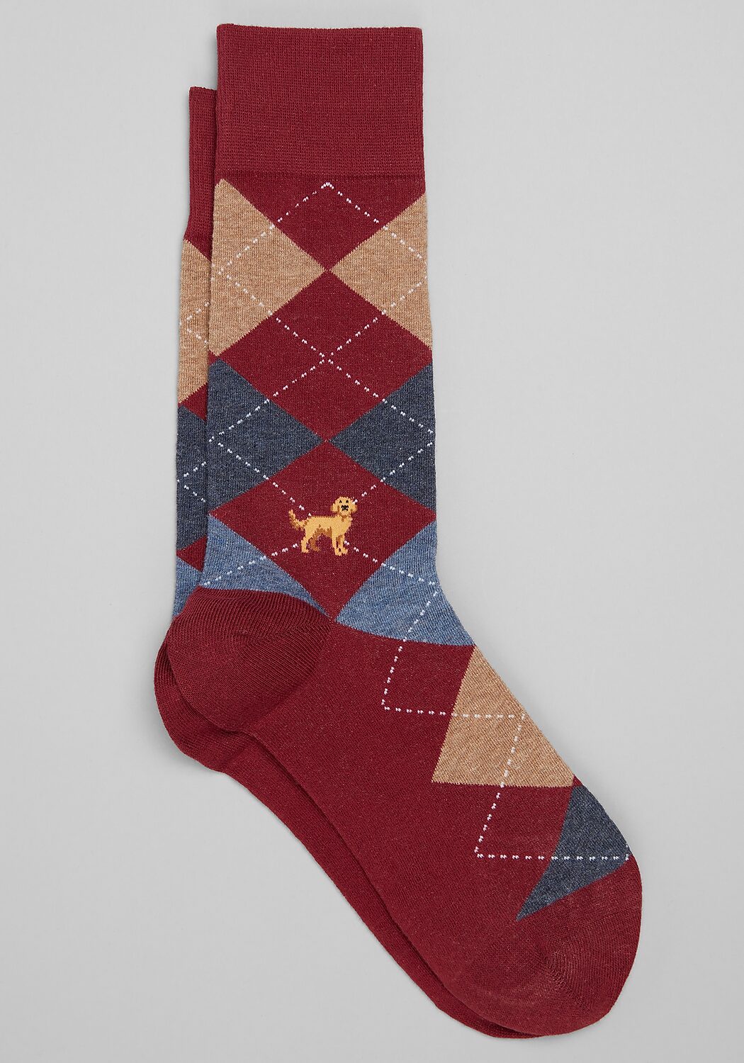 Dog Motif Argyle Socks