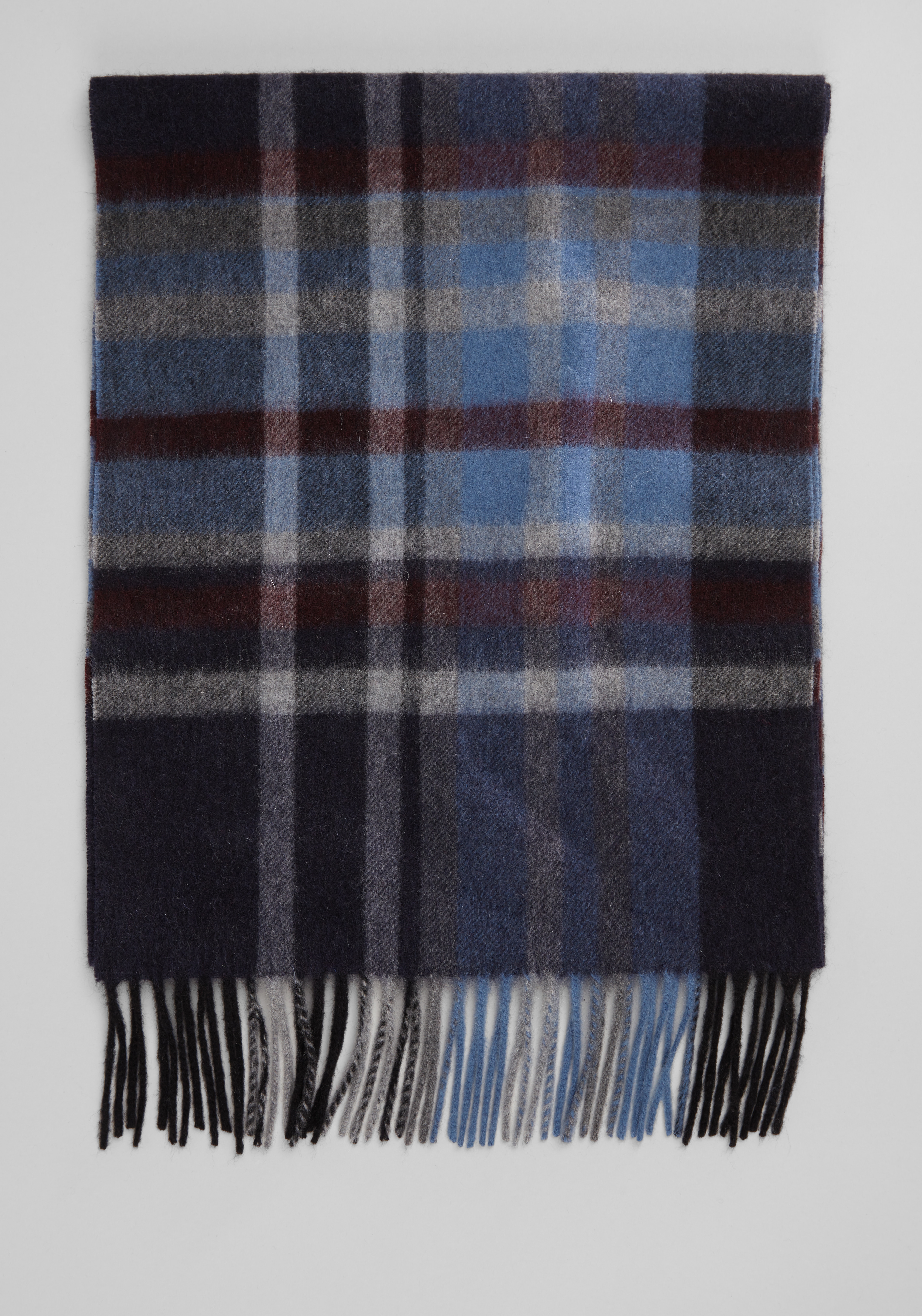 Men's Accessories, Reserve Collection Medium Plaid Cashmere Scarf - Jos A Bank