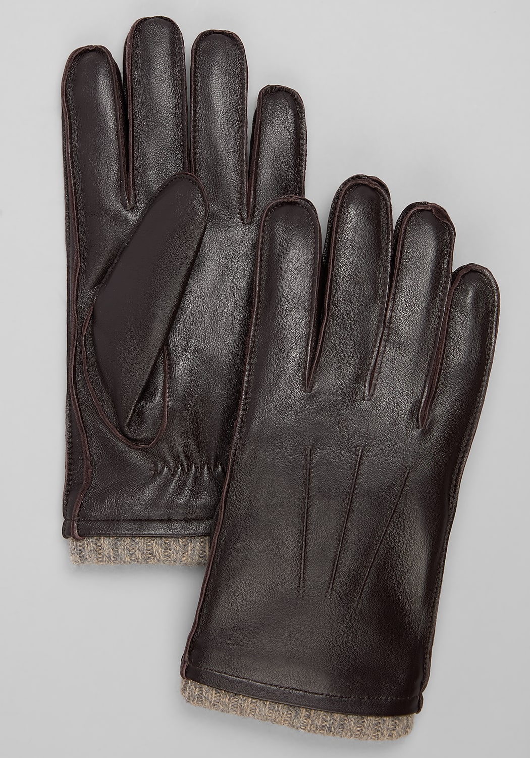 Reserve Collection 100% Cashmere Cuff Leather Gloves