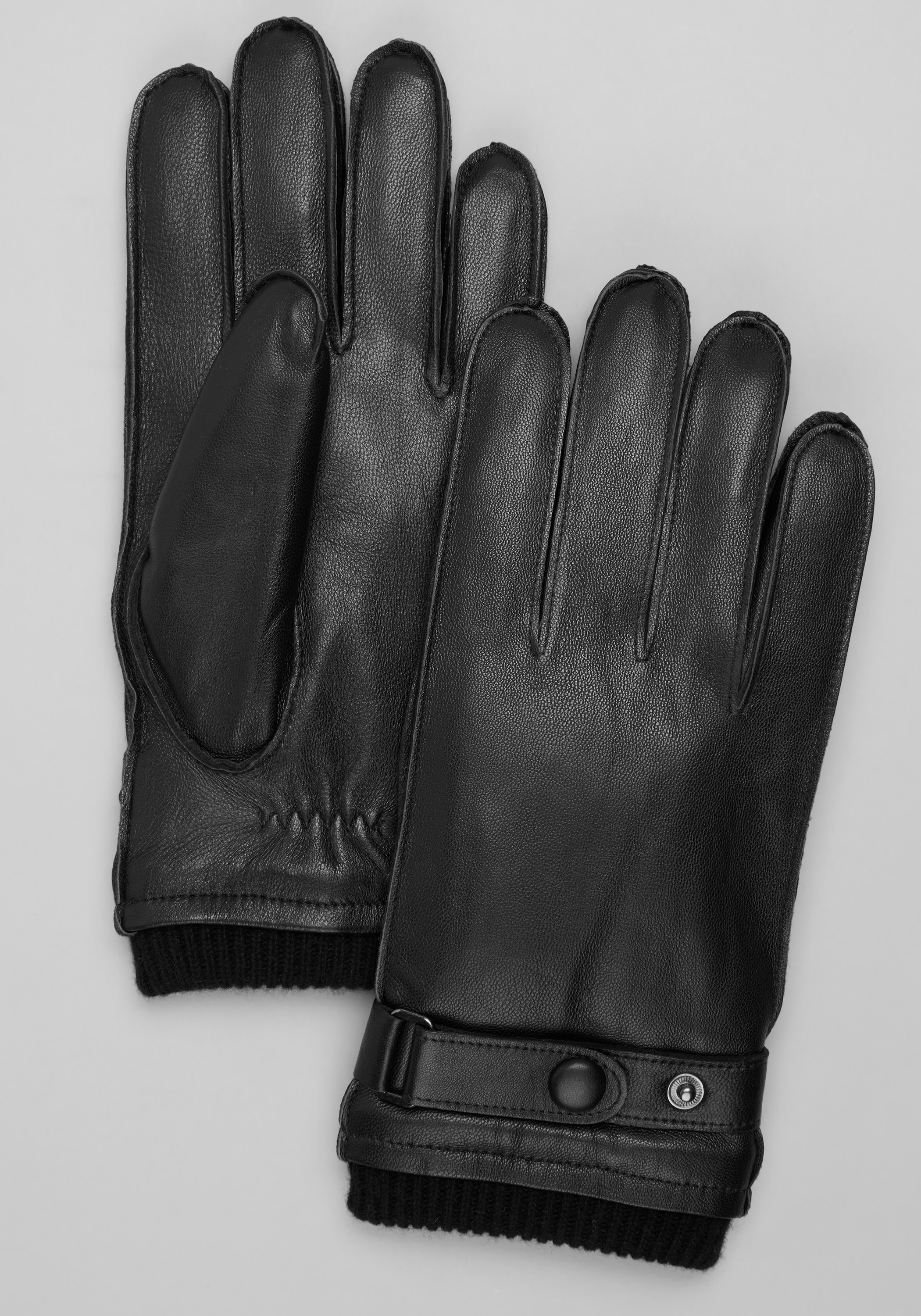 Men's Accessories, Reserve Collection Merino Wool Cuff Leather Gloves - Jos A Bank