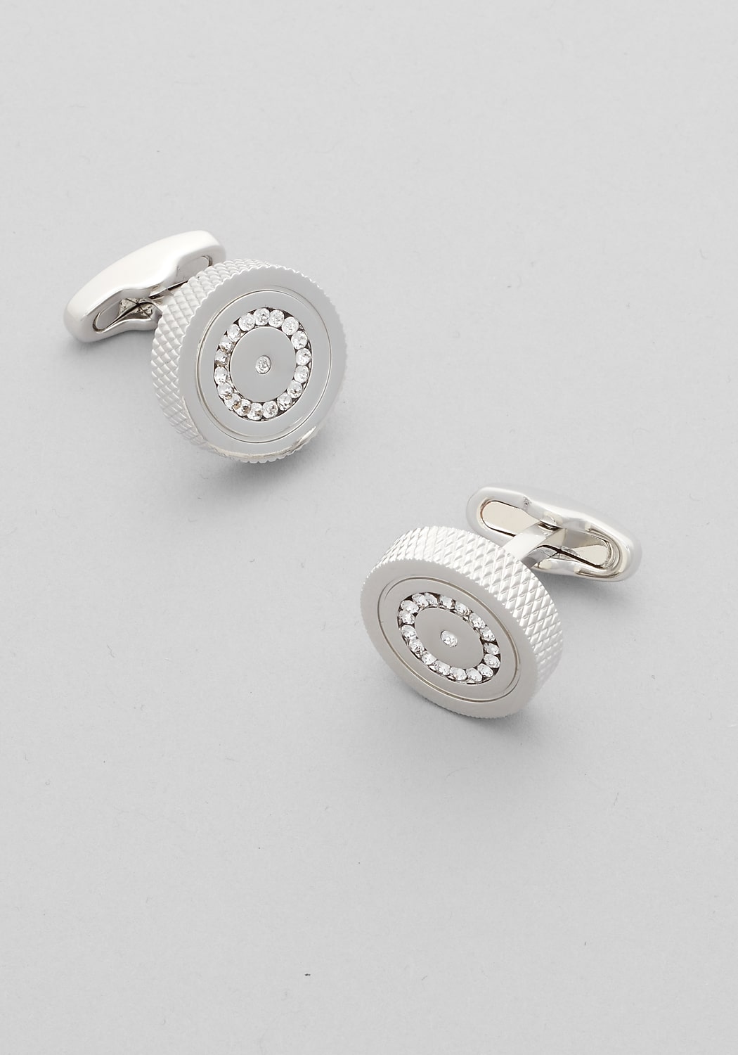 Jos. A. Bank Round Textured-Edge Crystal Cufflinks