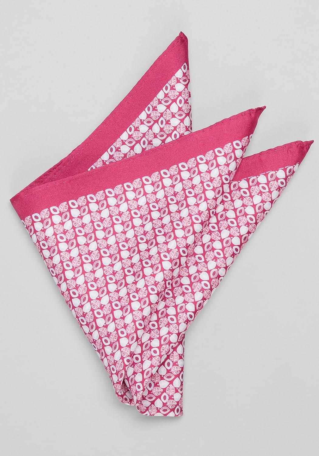 Jos. A. Bank Linear Leaves Silk Pocket Square