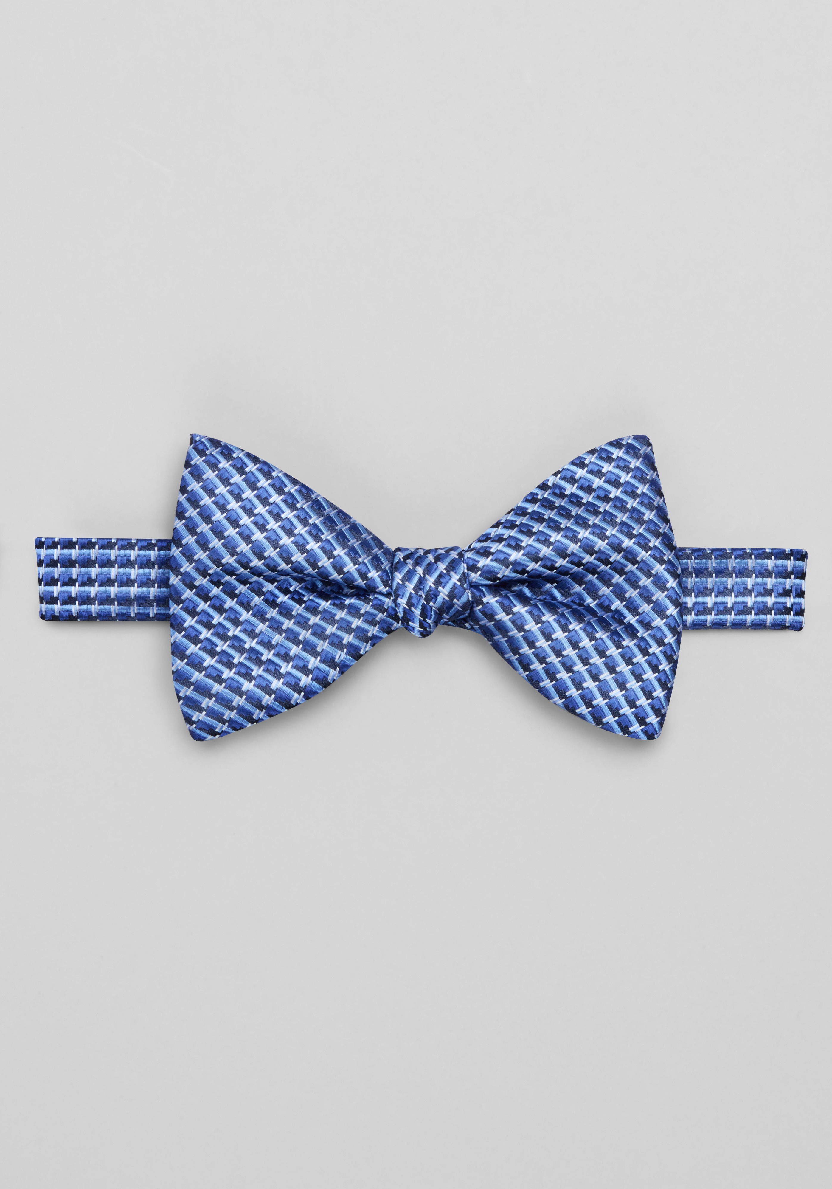 Men's Accessories, Jos. A. Bank Fancy Grid Neat Pre-Tied Big Bow Tie - Jos A Bank