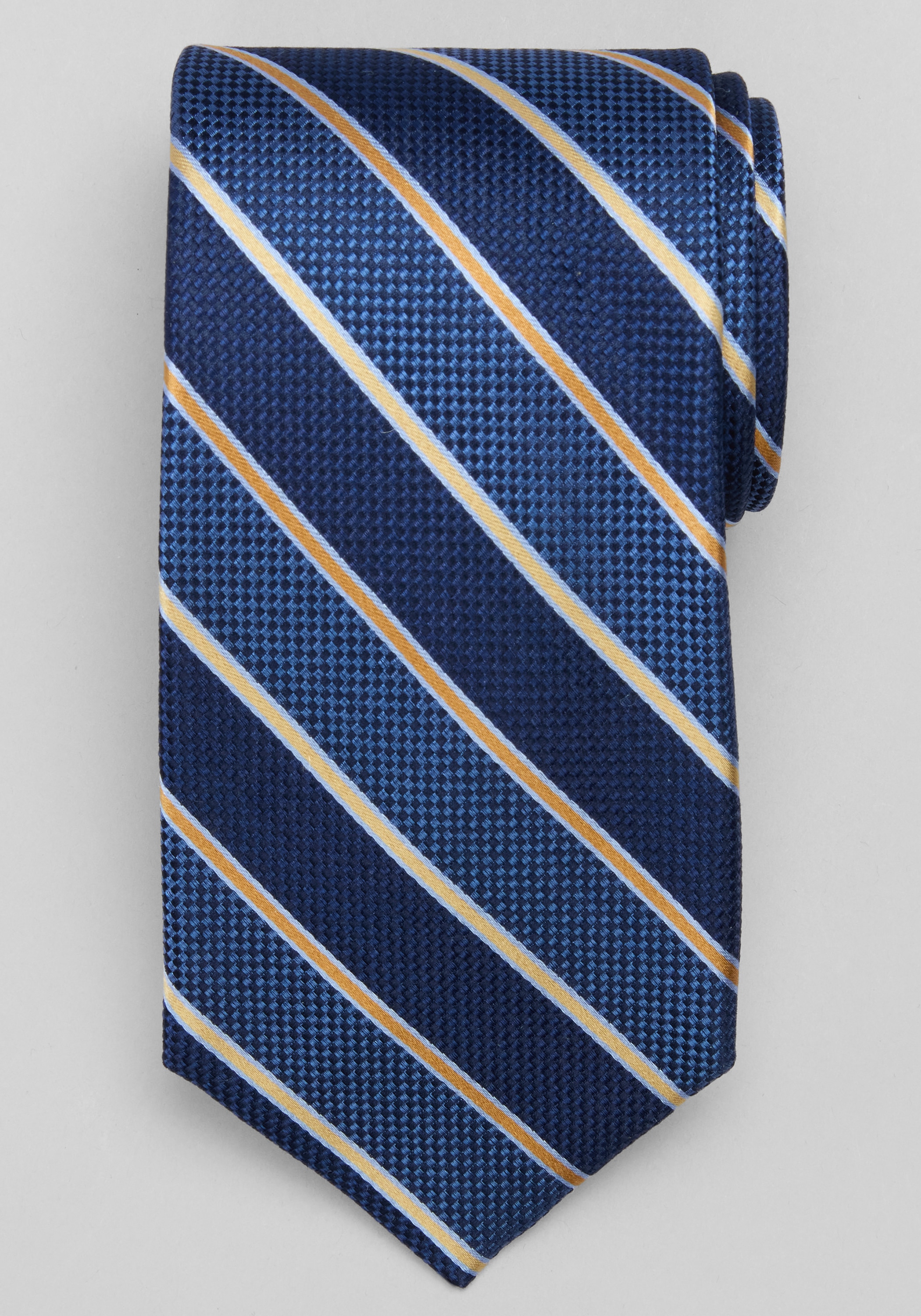 Reserve Collection Textured Narrow Stripe Tie