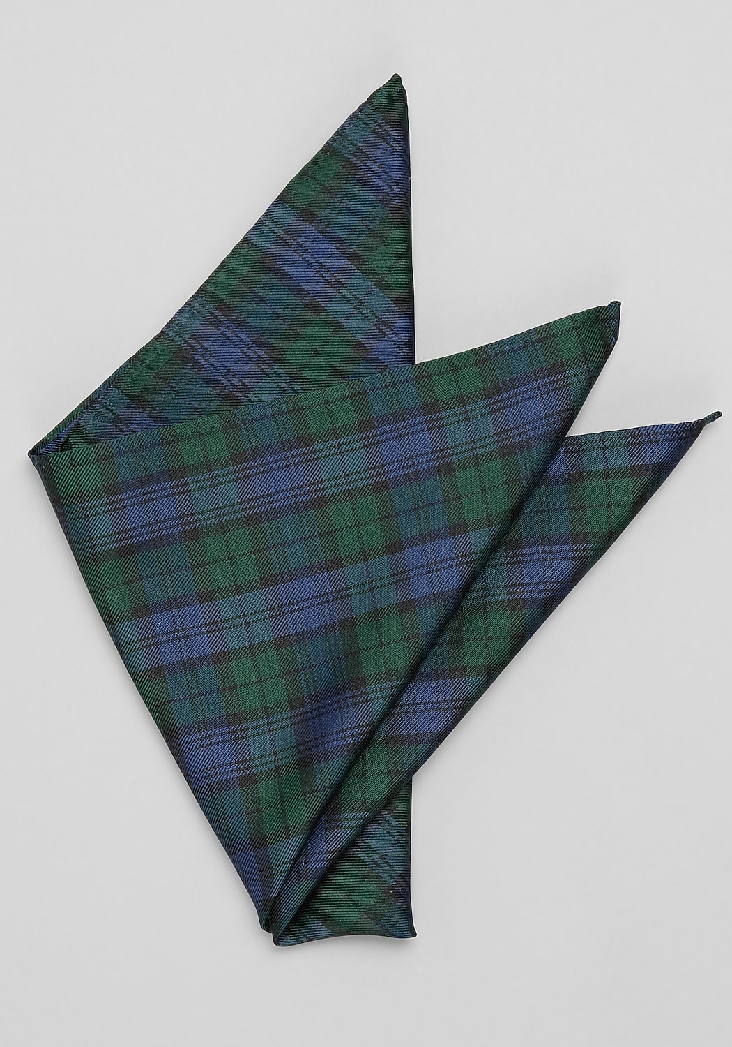 Jos. A. Bank Black Watch Tartan Plaid Pocket Square