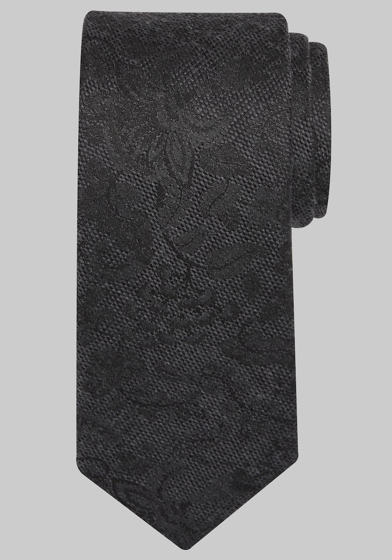 Men's Jos. A. Bank Fortune Floral Tie at Jos. A. Bank, Charcoal/Grey, Size One