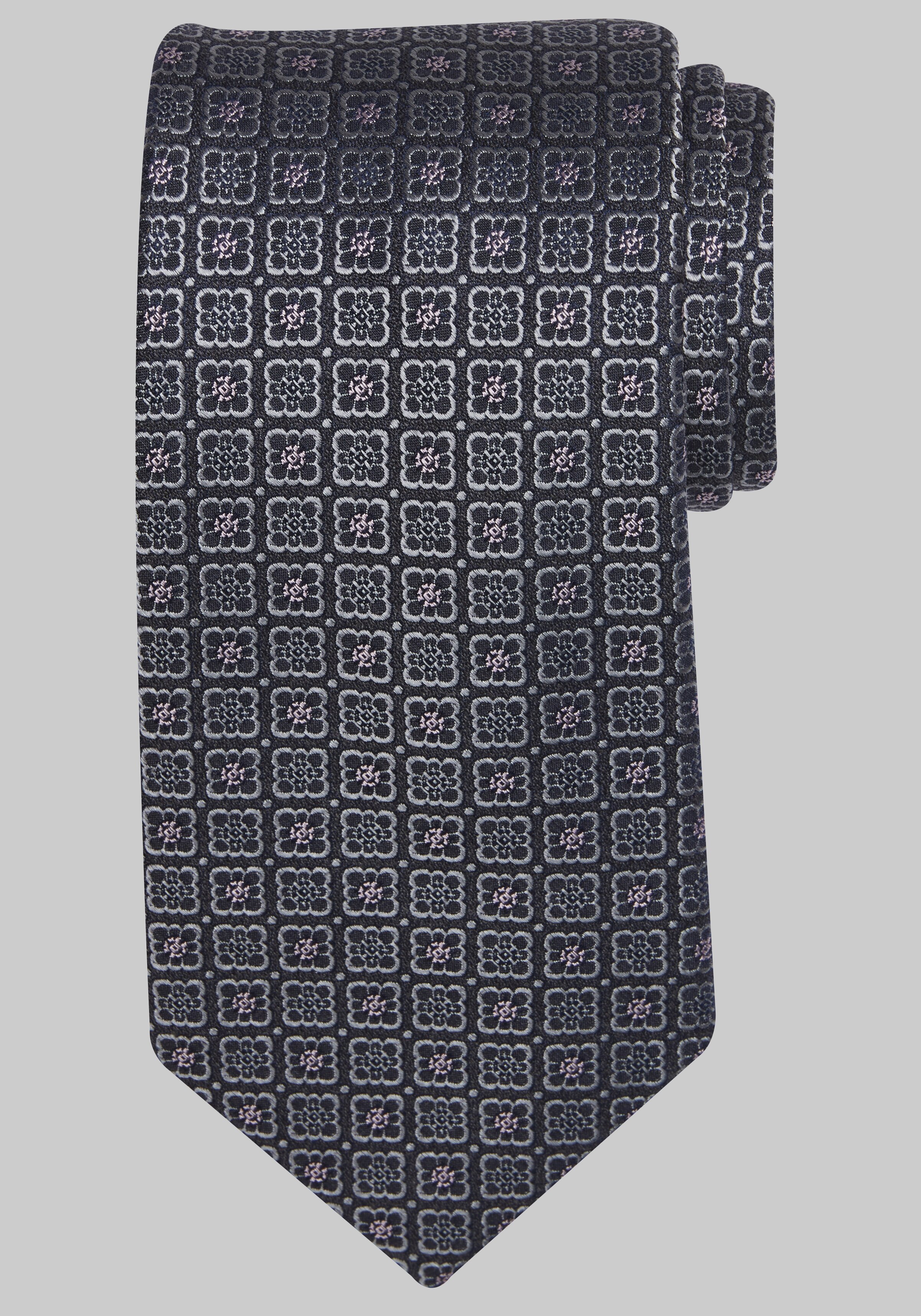 Men's CLEARANCE, Reserve Collection Floral Tile Tie CLEARANCE - Jos A Bank