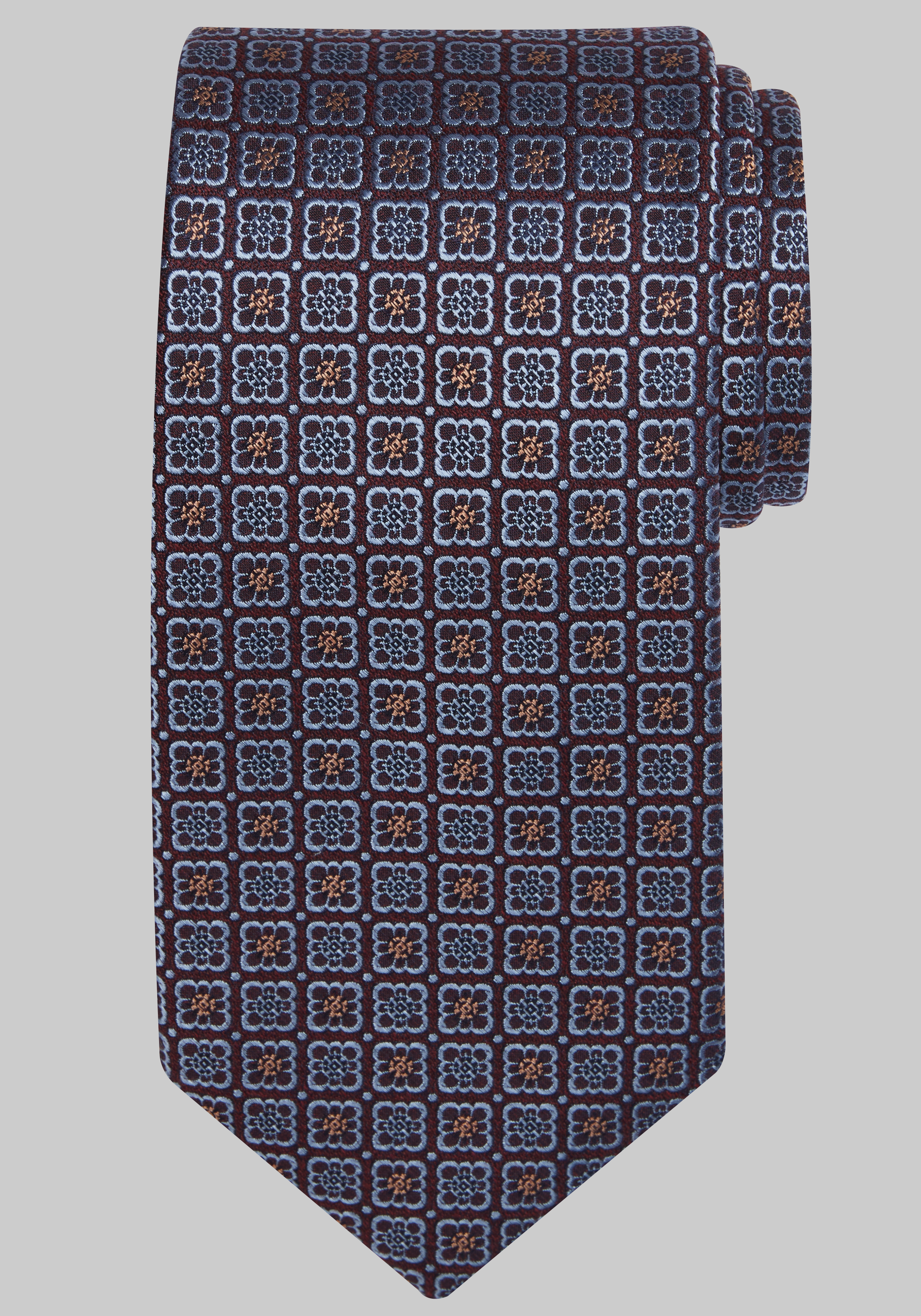 Men's Accessories, Reserve Collection Floral Tile Tie Long - Jos A Bank