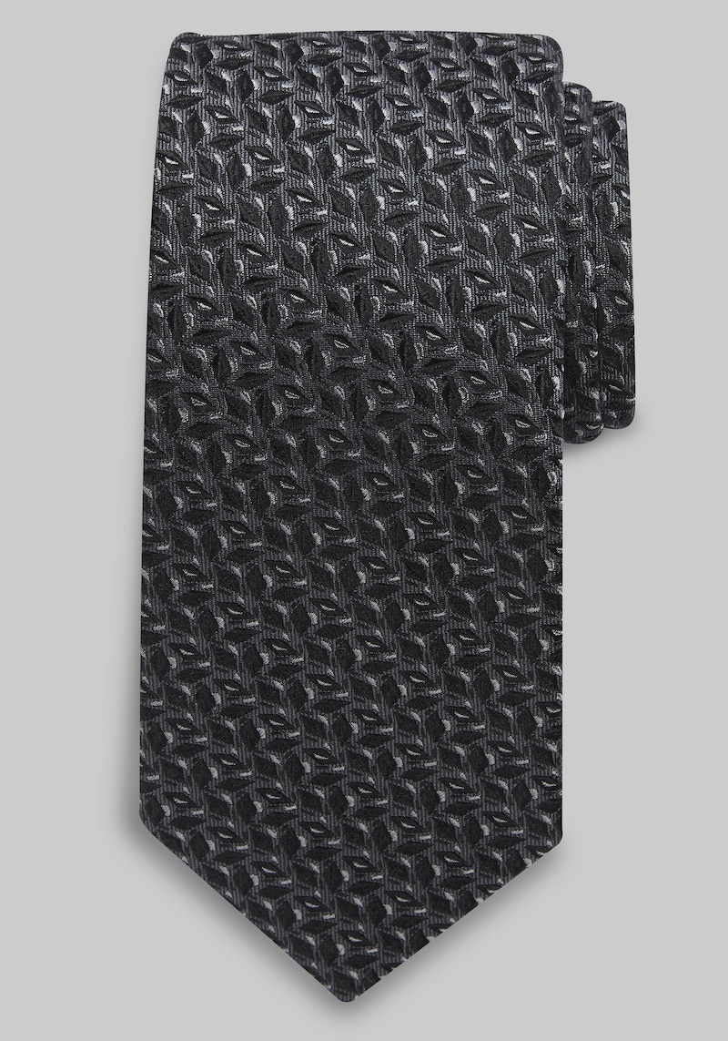 Men's Jos. A. Bank Micro Leaf Boxed Tie at Jos. A. Bank, Black, Size One