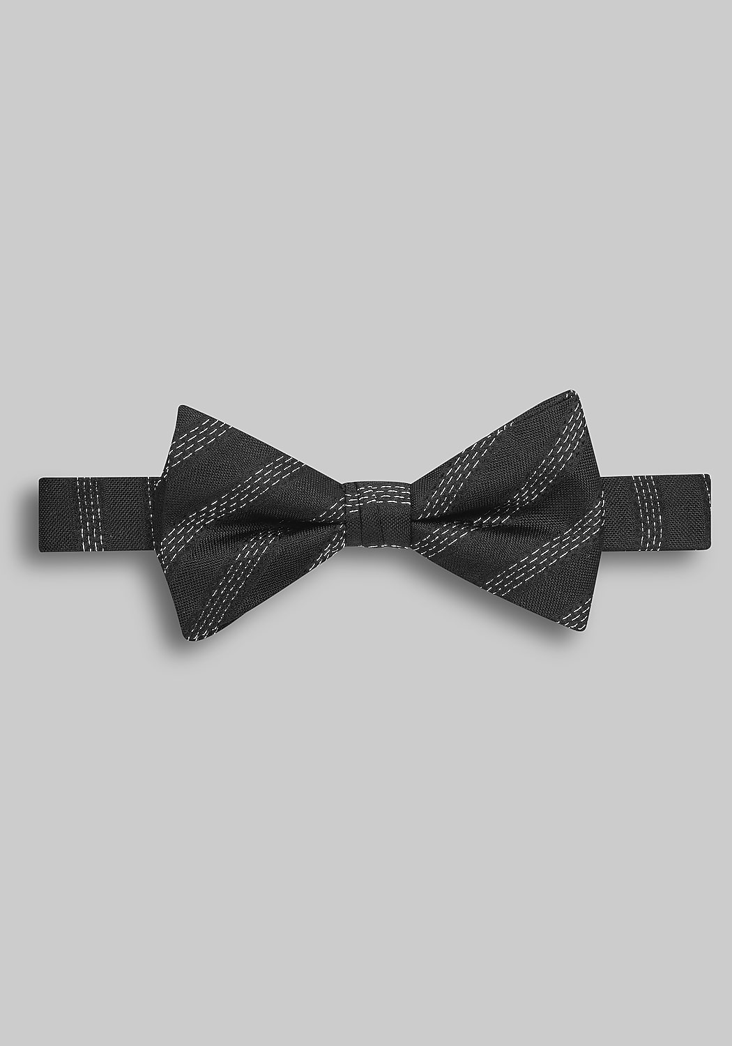 Jos. A. Bank Topstitch Stripe Pre-Tied Bow Tie CLEARANCE
